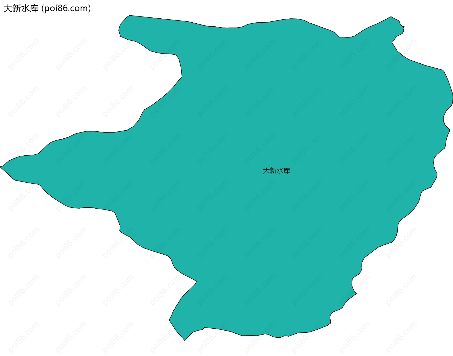 大新水库边界地图