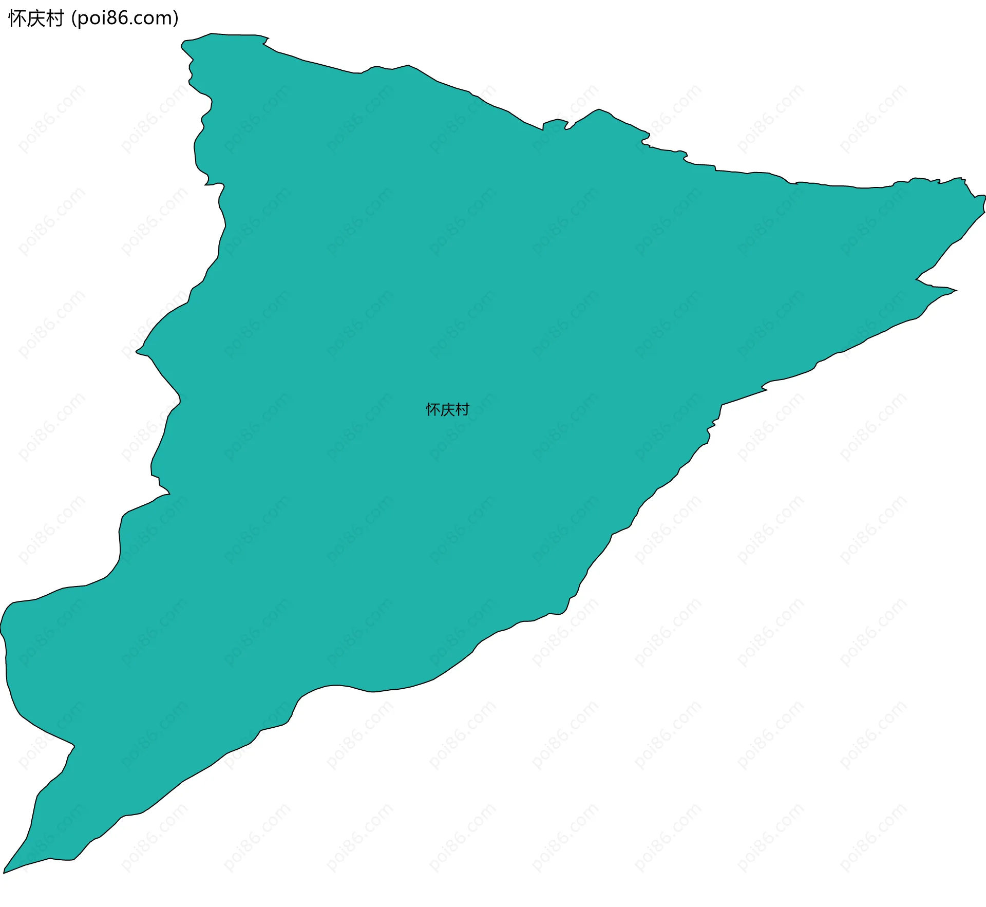 怀庆村边界地图