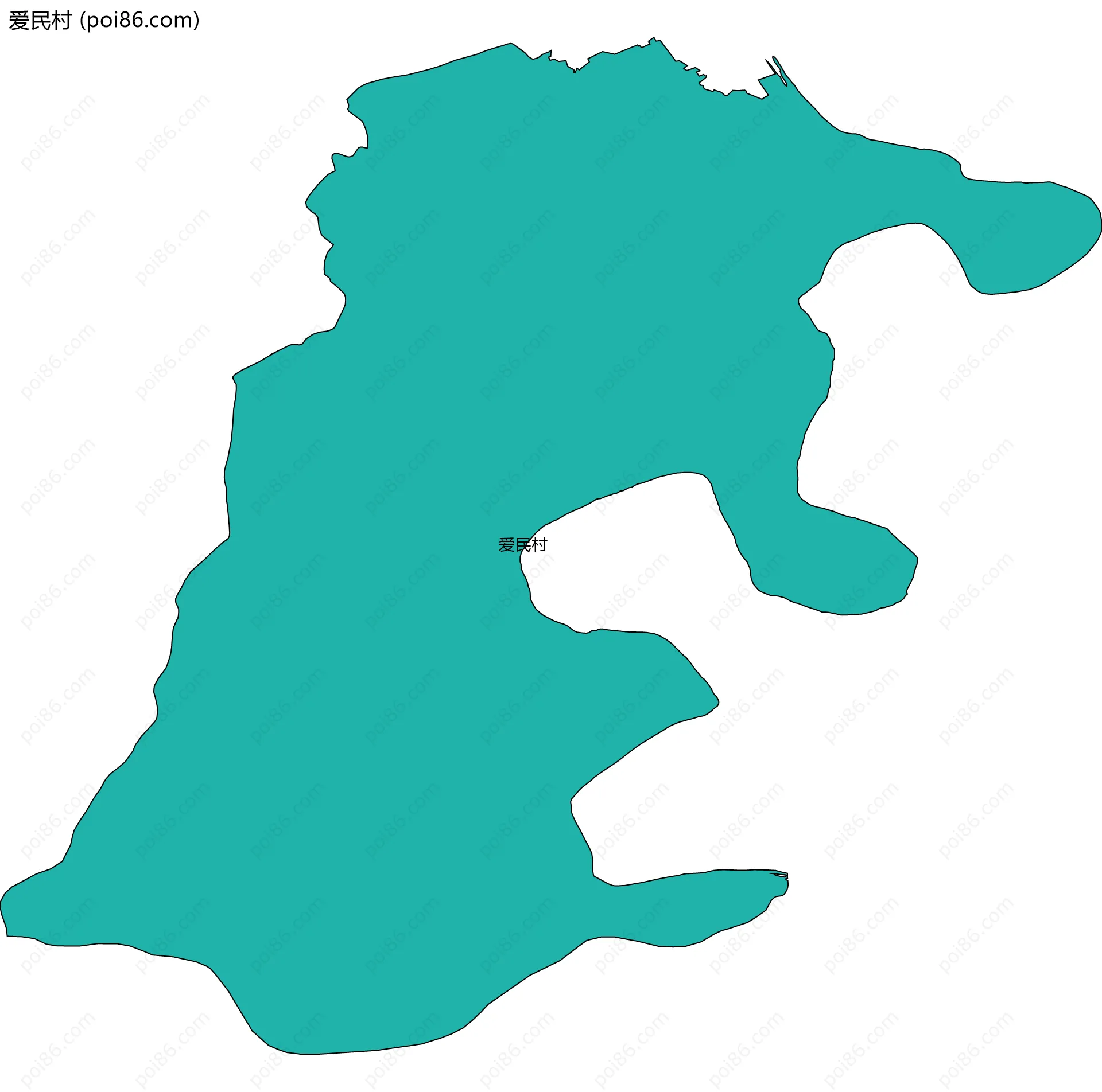 爱民村边界地图