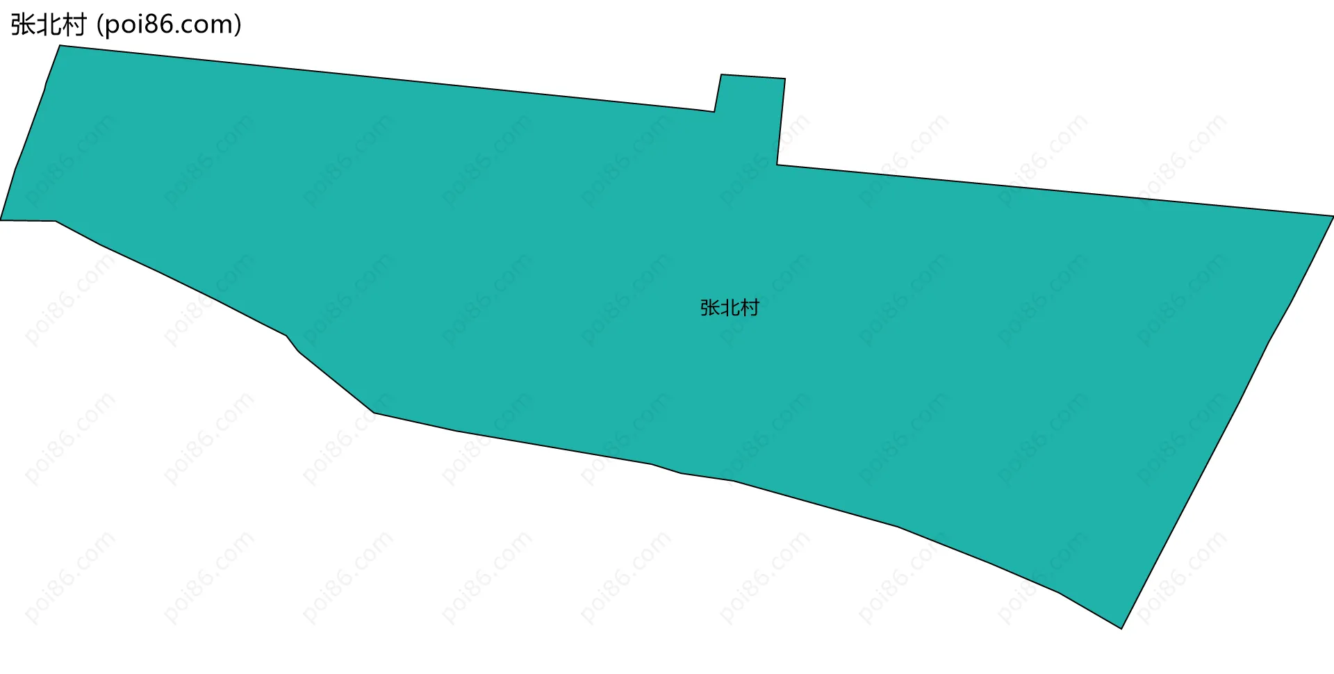 张北村边界地图
