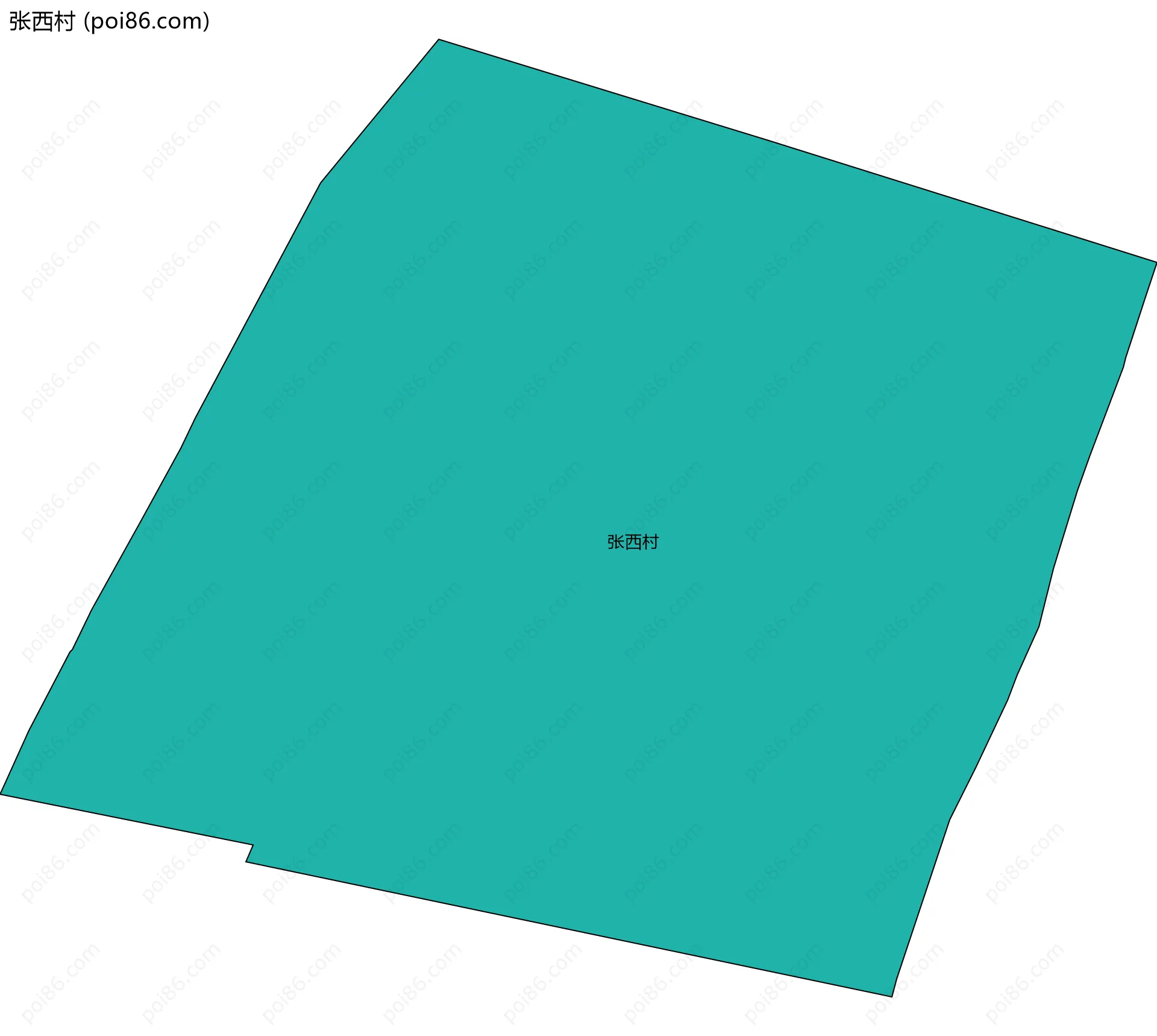 张西村边界地图