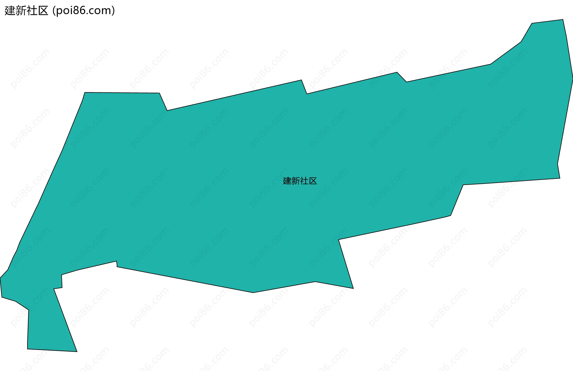 建新社区边界地图