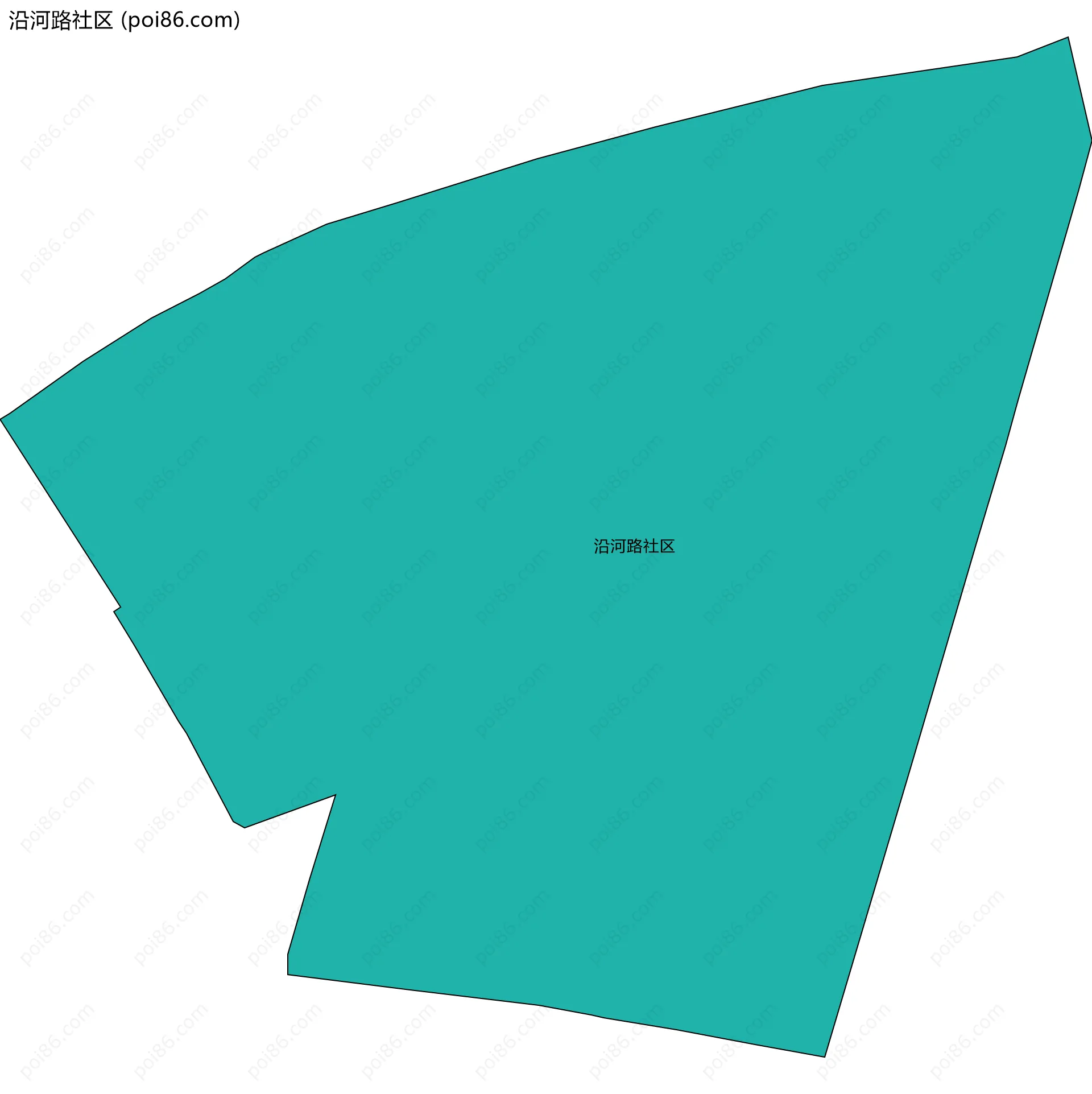 沿河路社区边界地图