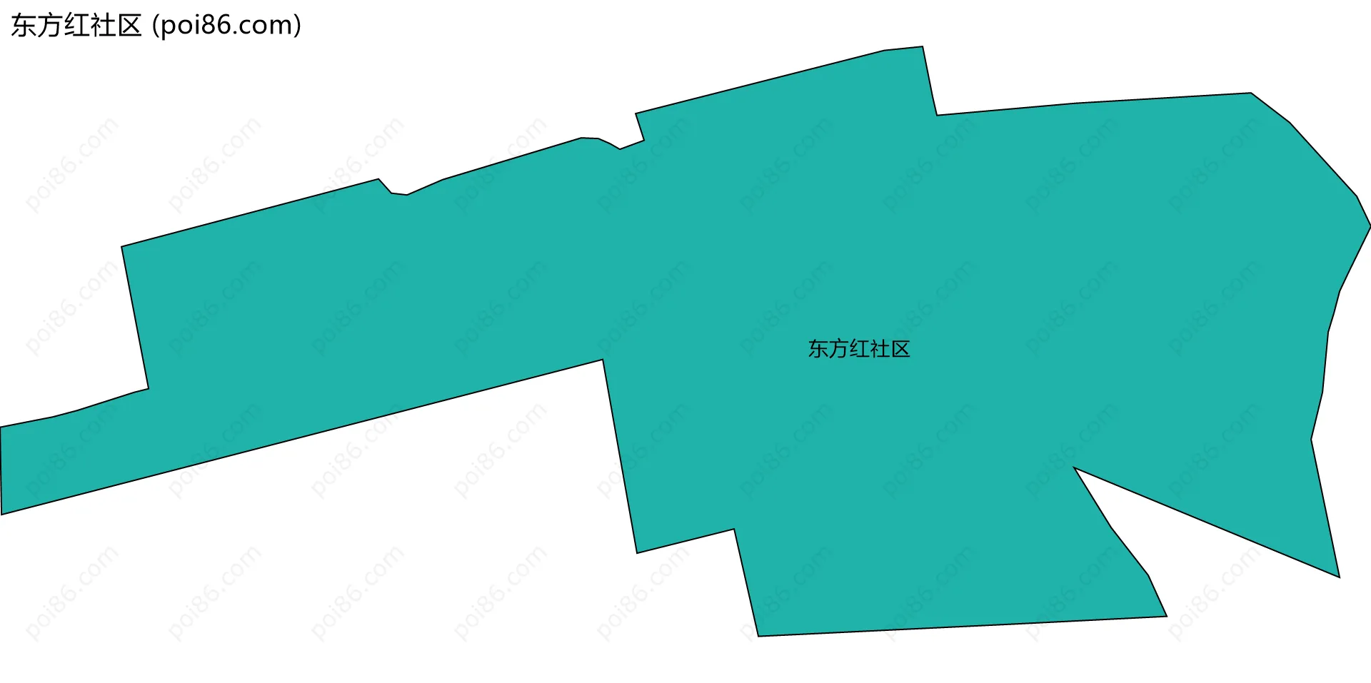 东方红社区边界地图