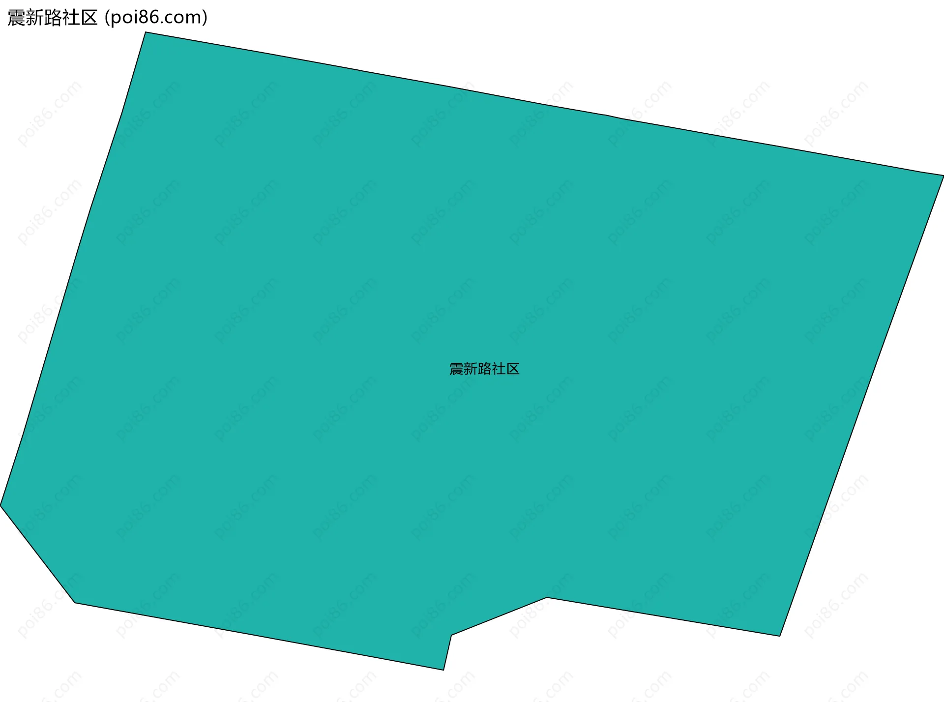 震新路社区边界地图