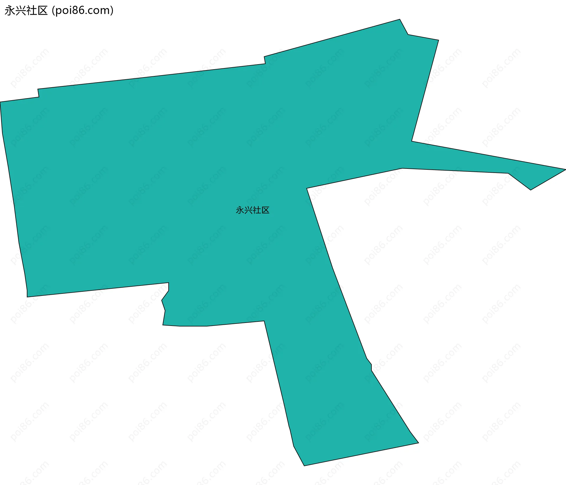 永兴社区边界地图