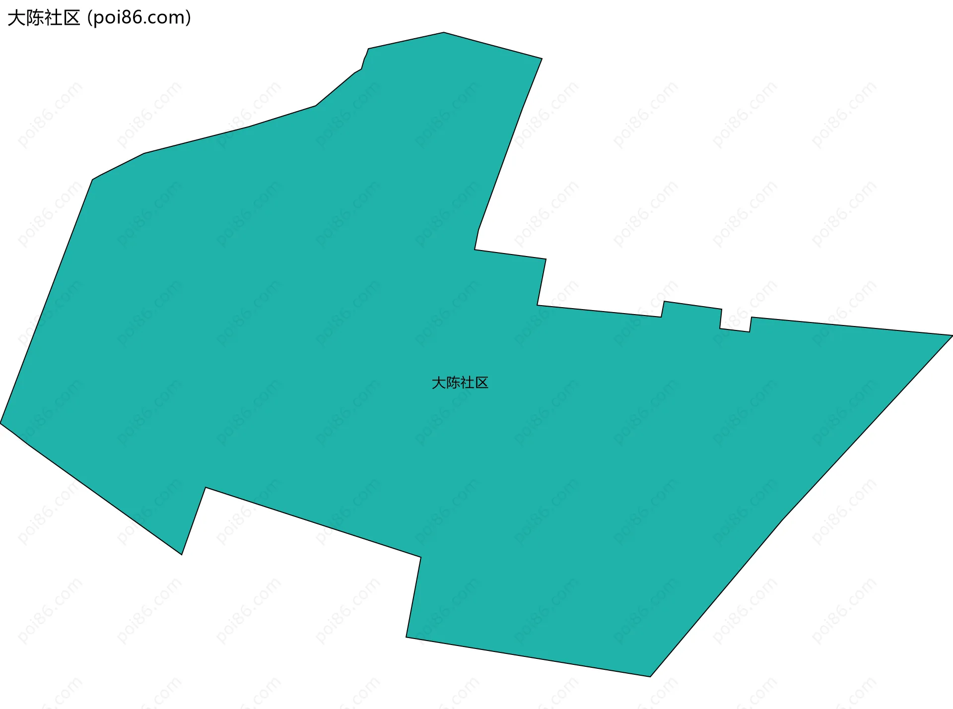 大陈社区边界地图