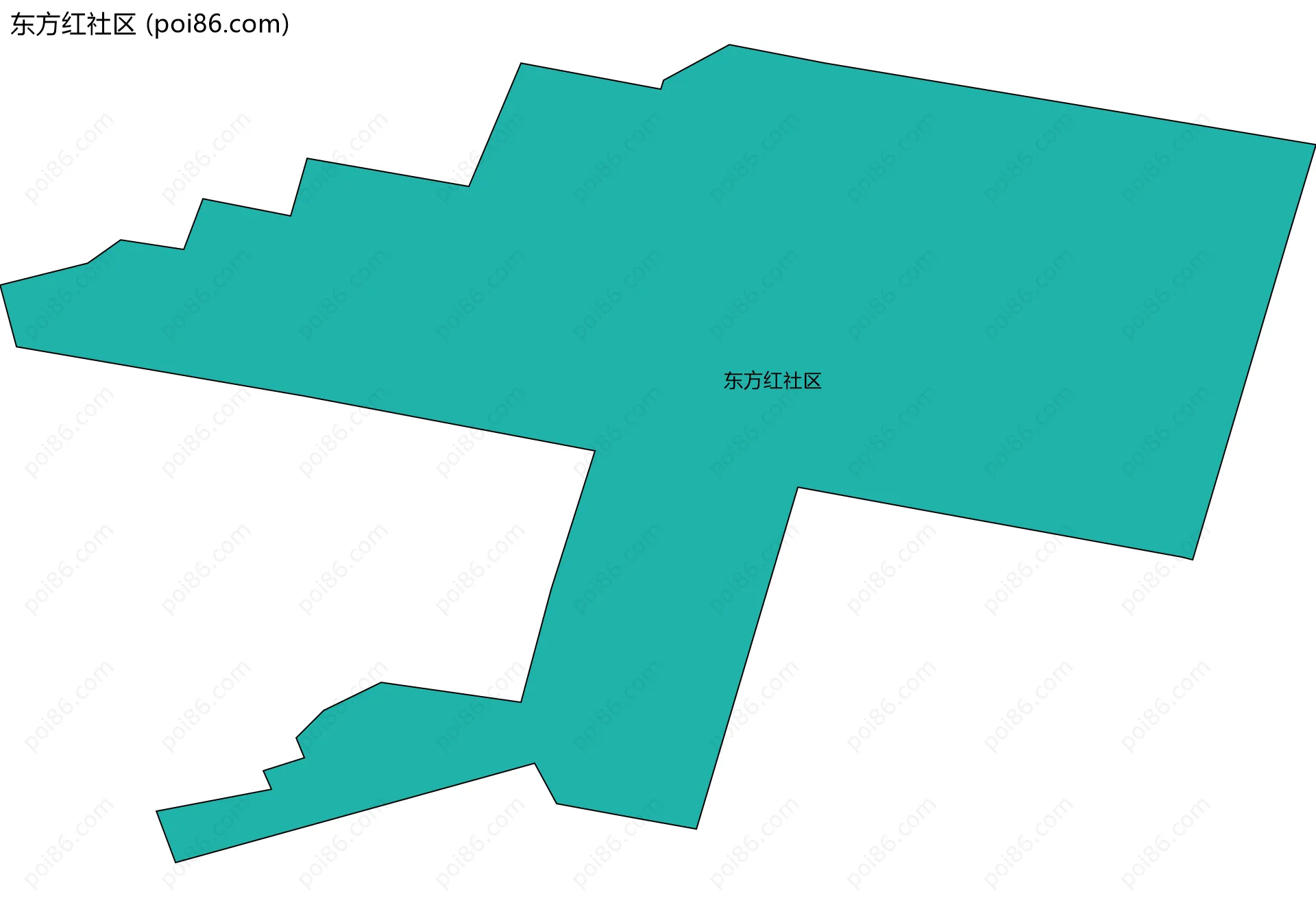 东方红社区边界地图