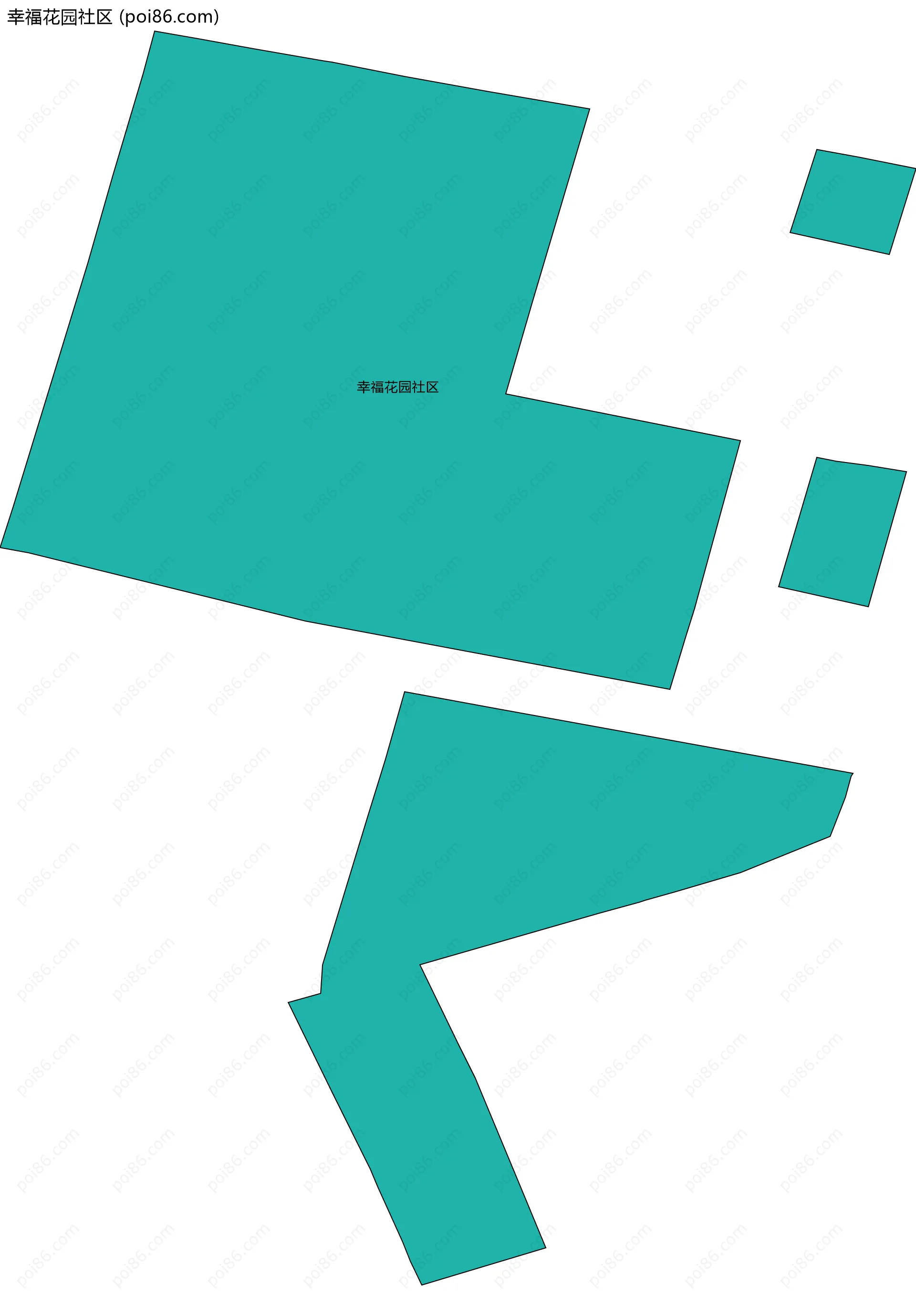 幸福花园社区边界地图