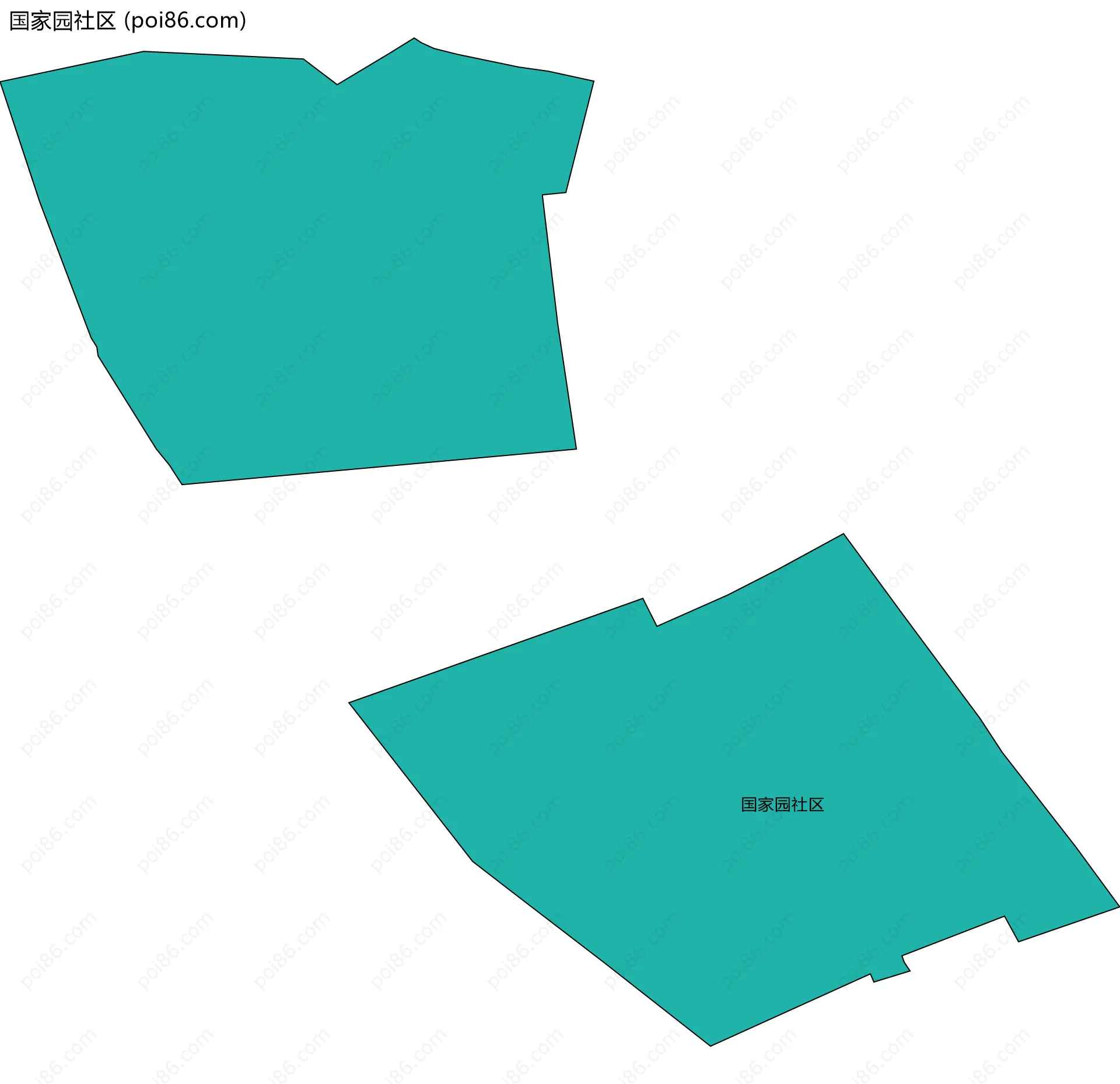 国家园社区边界地图