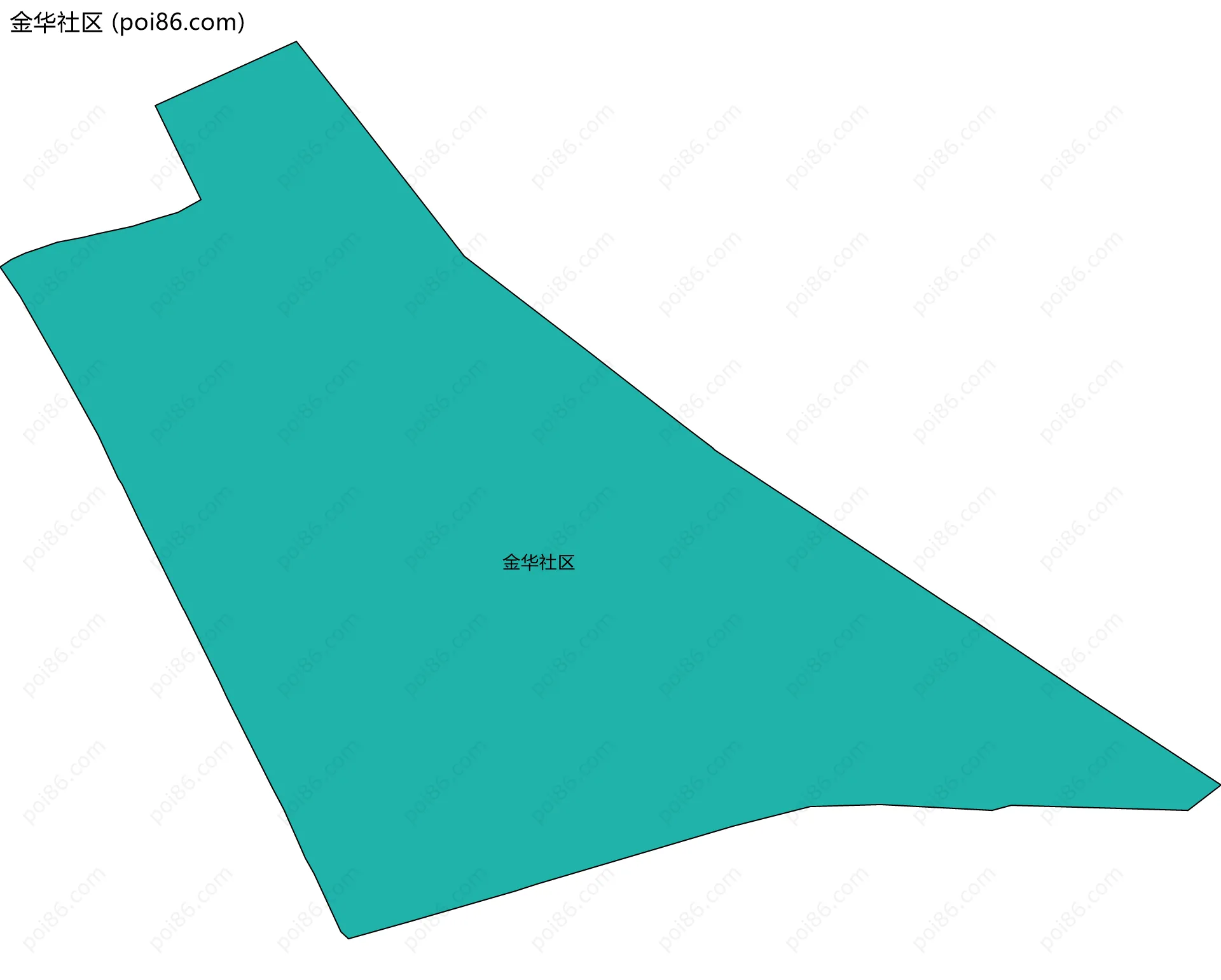 金华社区边界地图