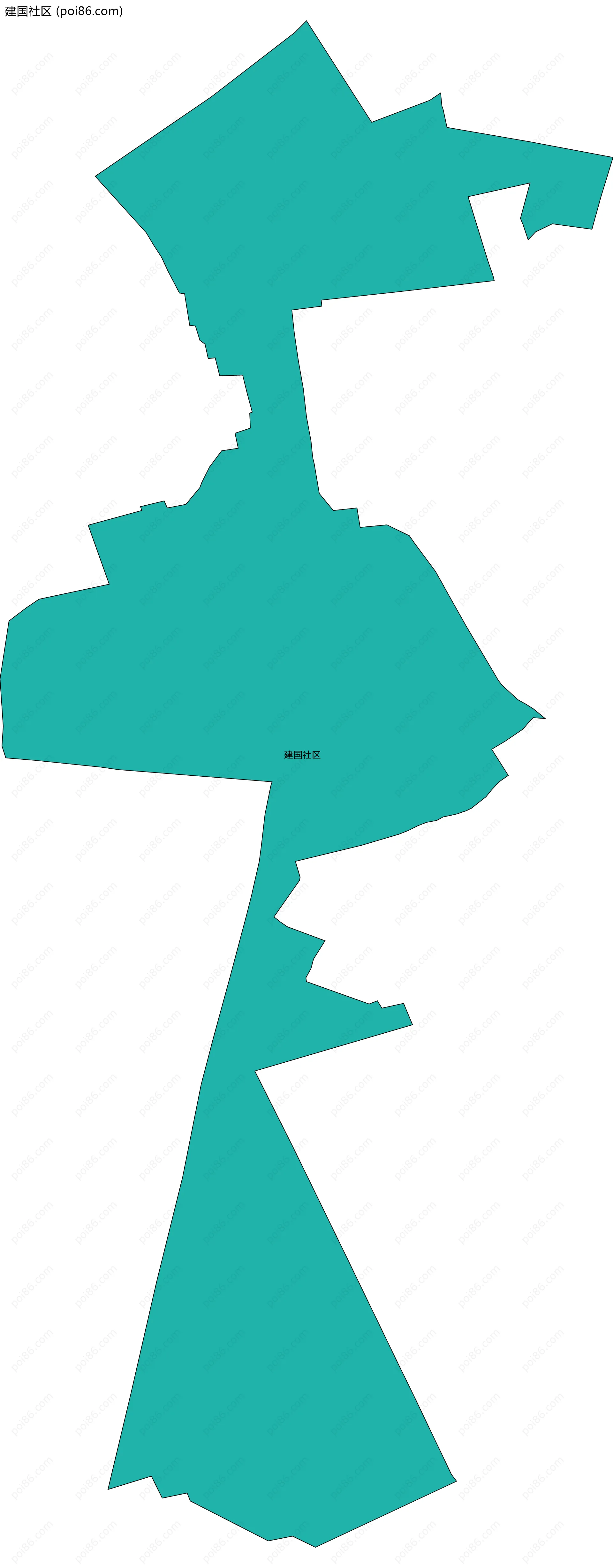 建国社区边界地图