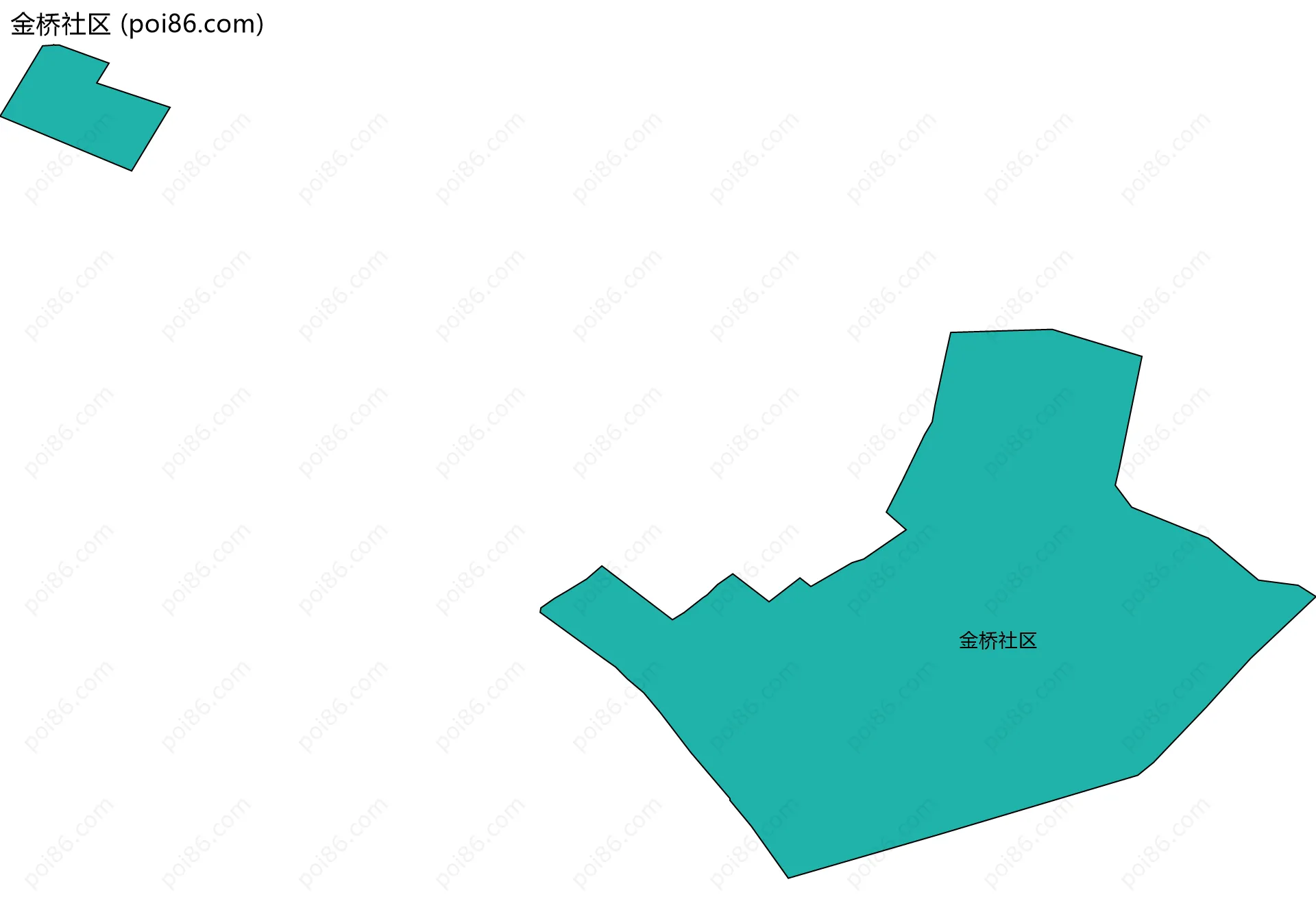 金桥社区边界地图
