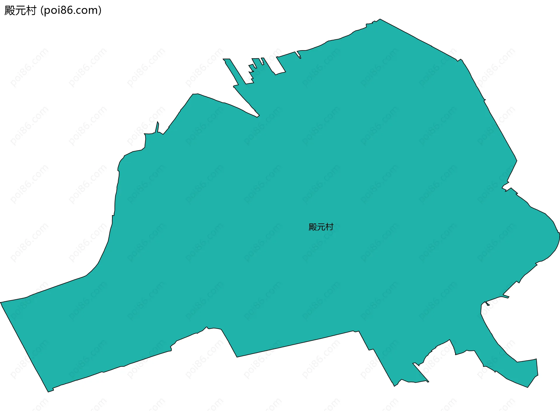 殿元村边界地图