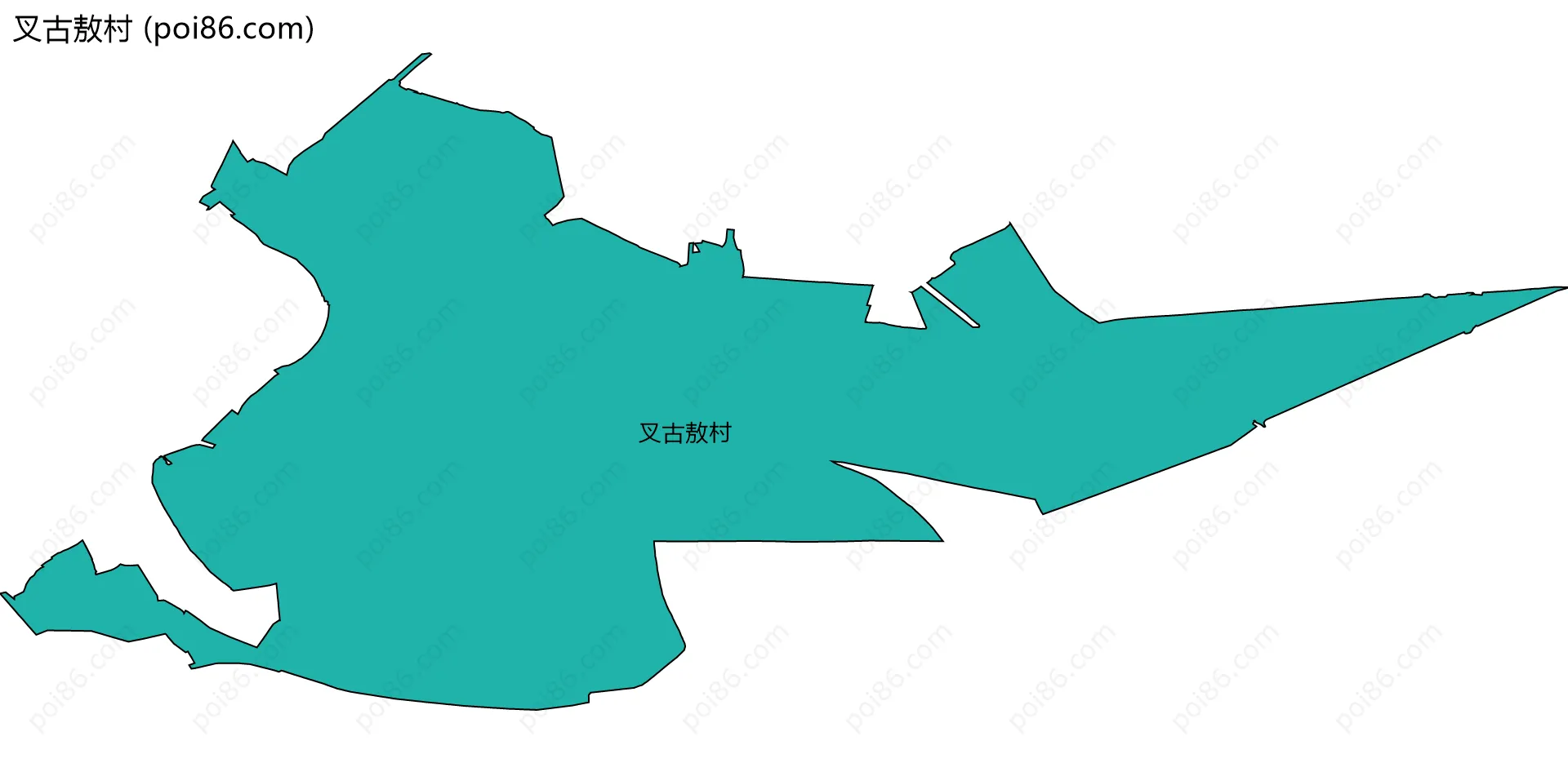 叉古敖村边界地图