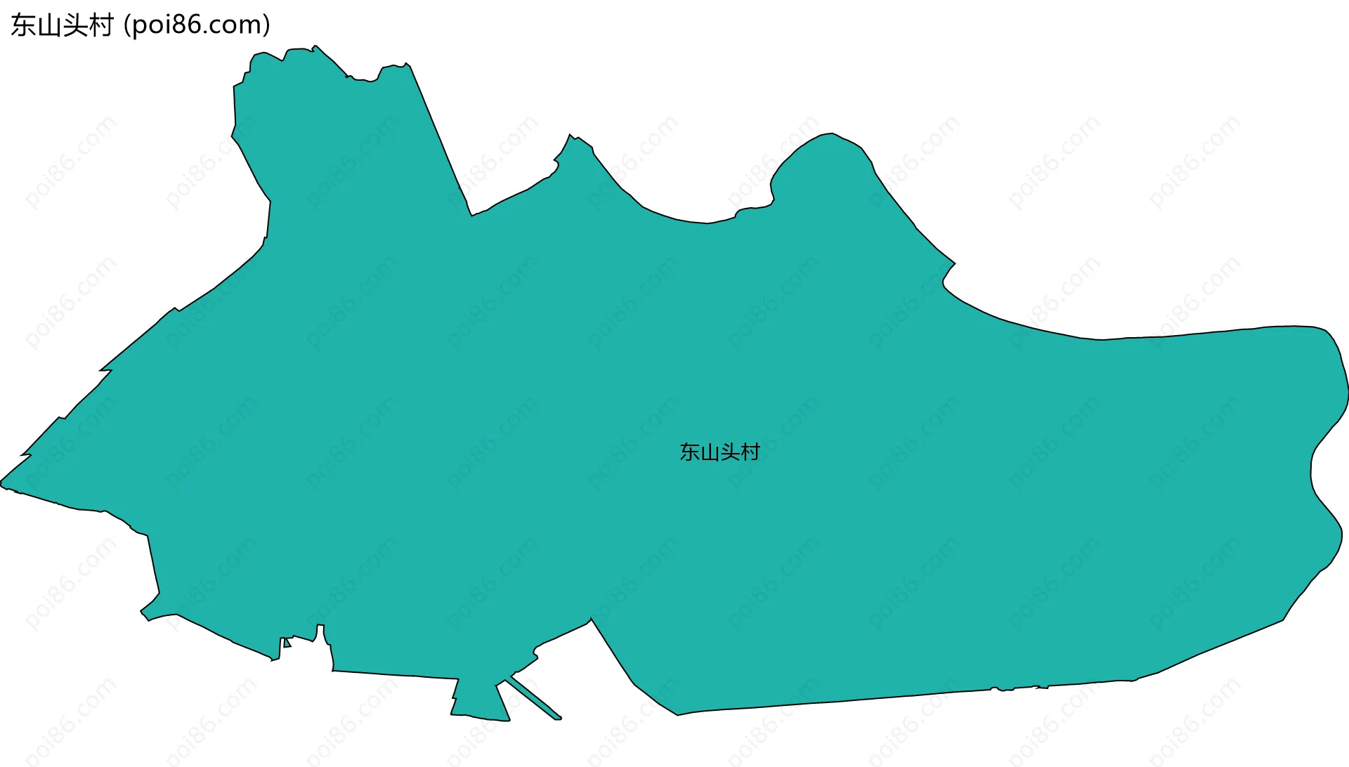 东山头村边界地图