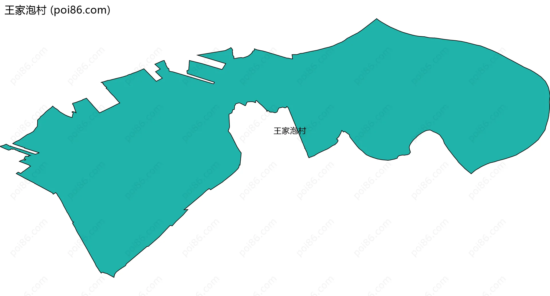 王家泡村边界地图