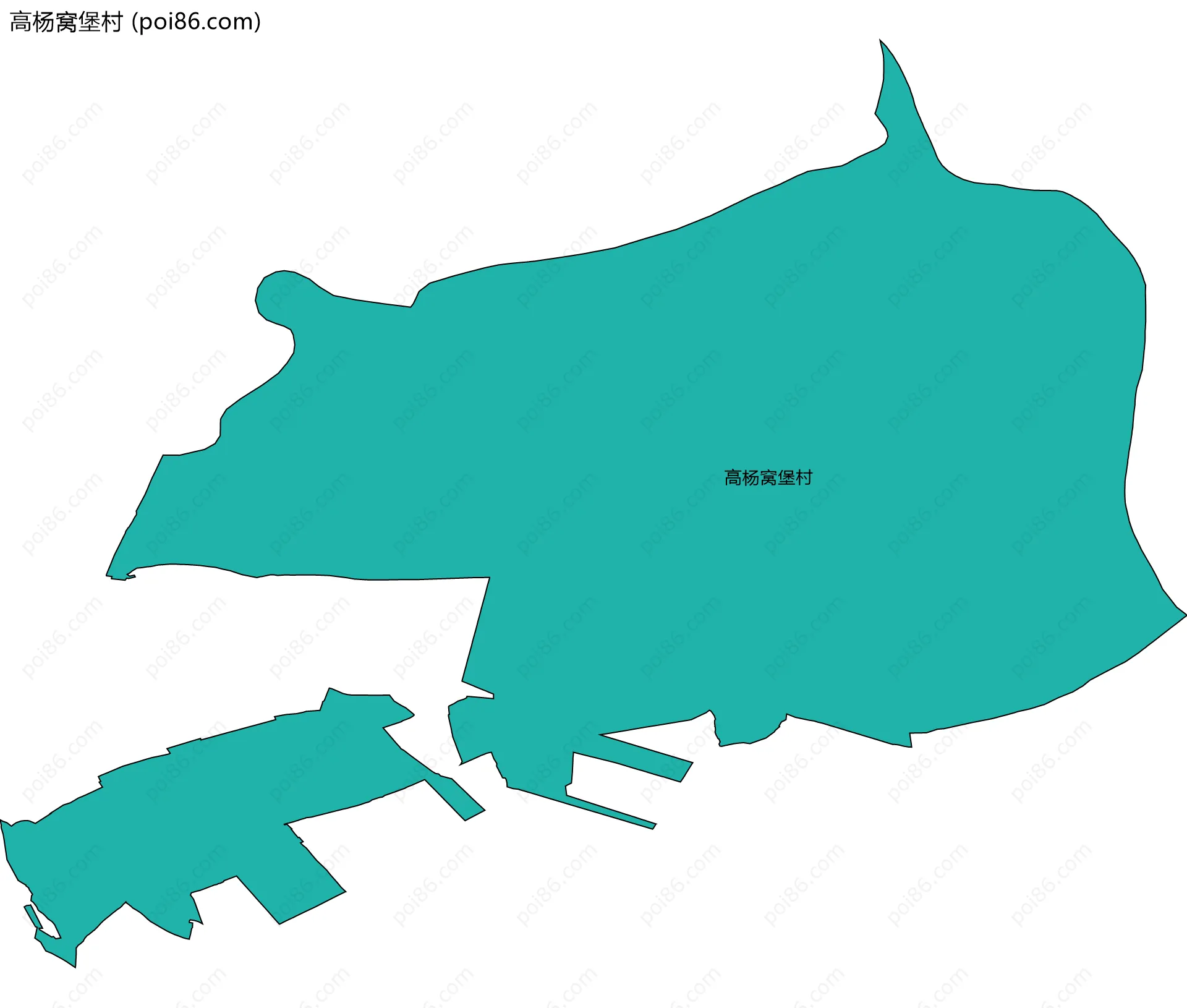 高杨窝堡村边界地图