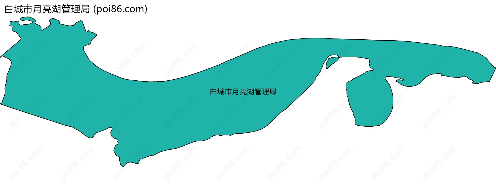 白城市月亮湖管理局边界地图