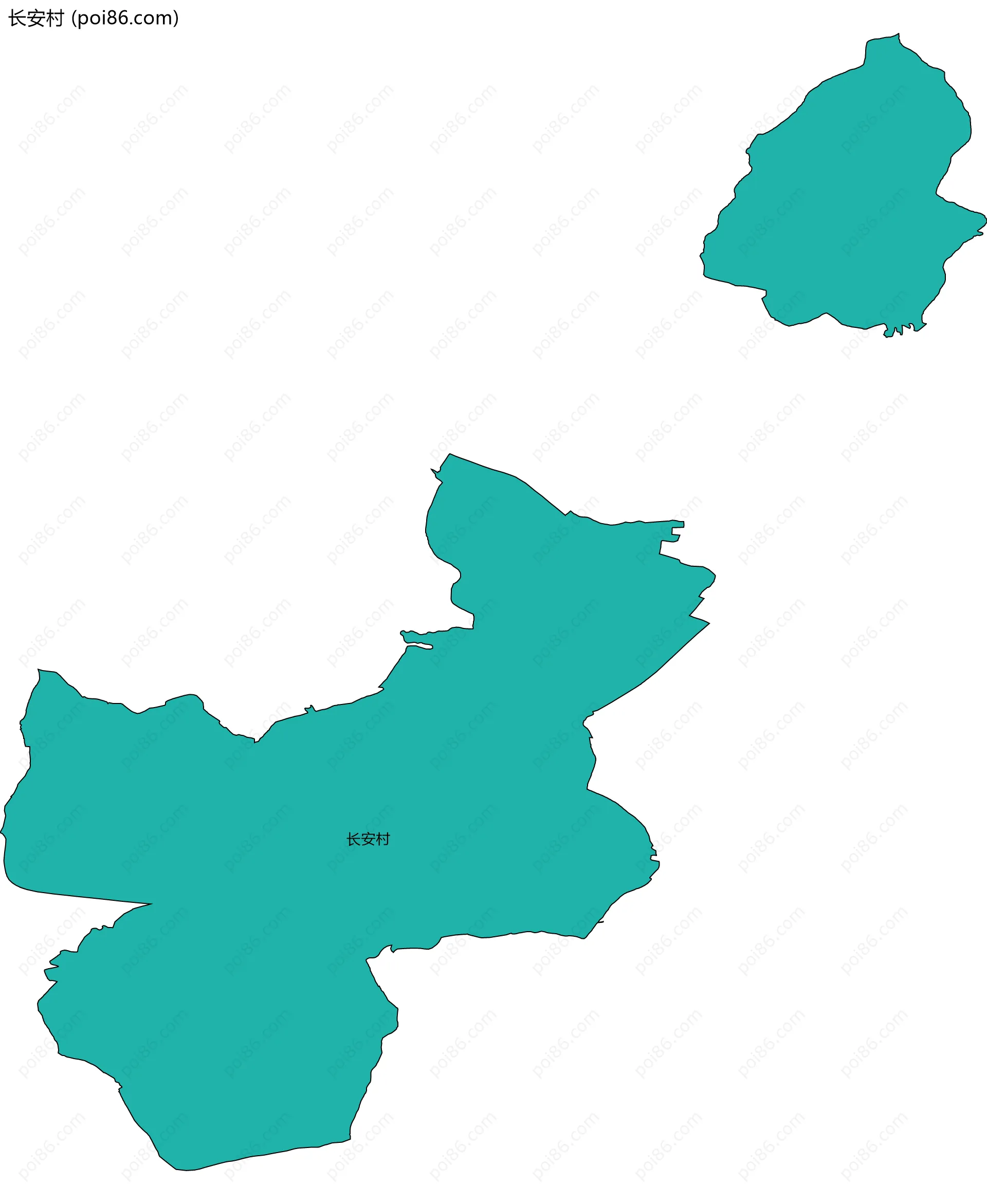 长安村边界地图