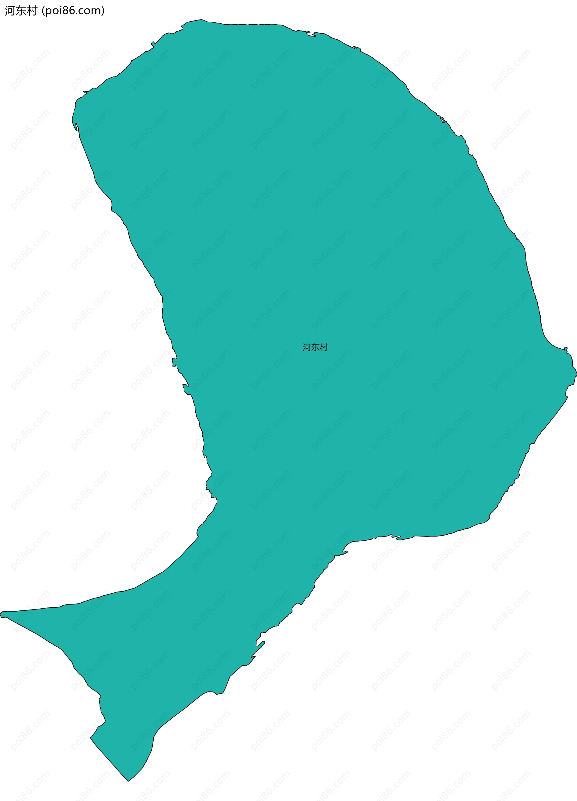 河东村边界地图