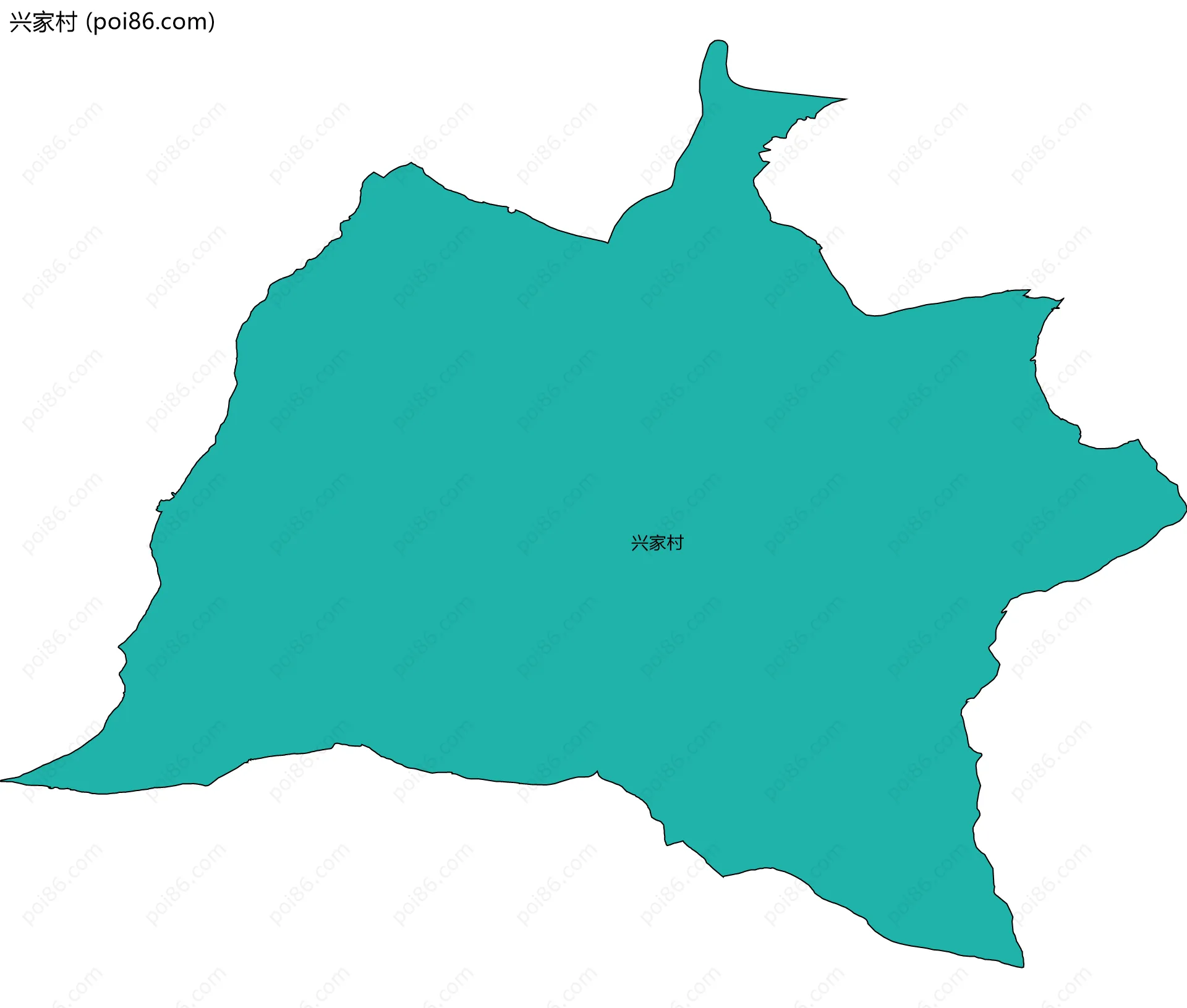 兴家村边界地图