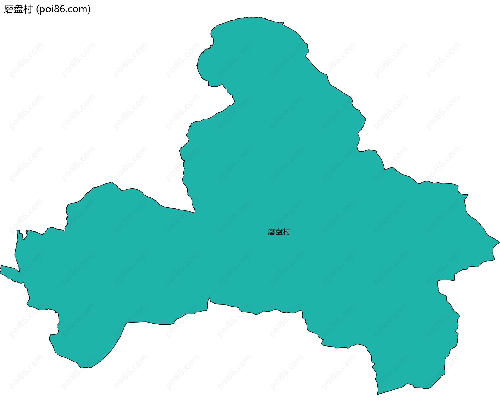 磨盘村边界地图