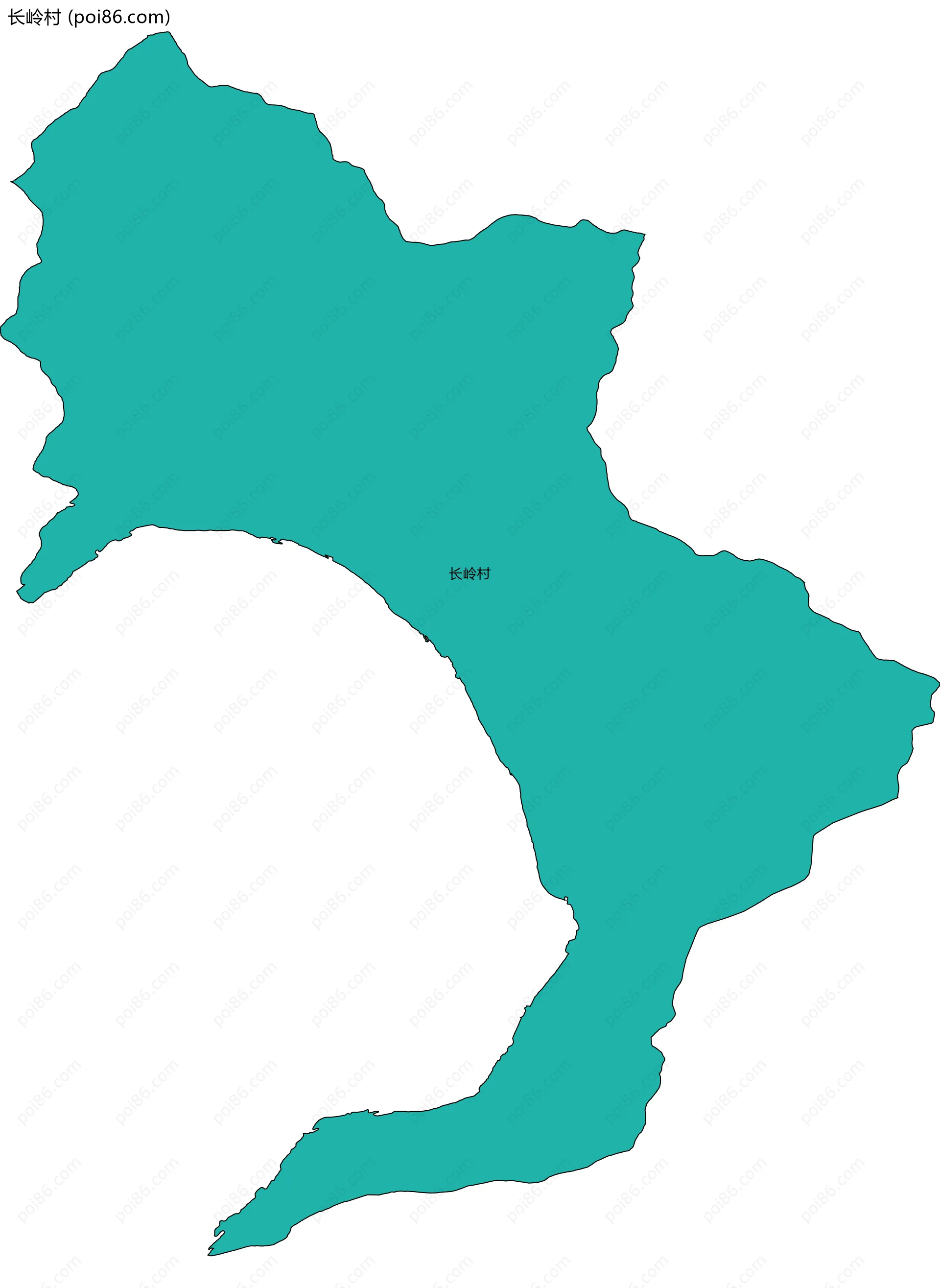 长岭村边界地图