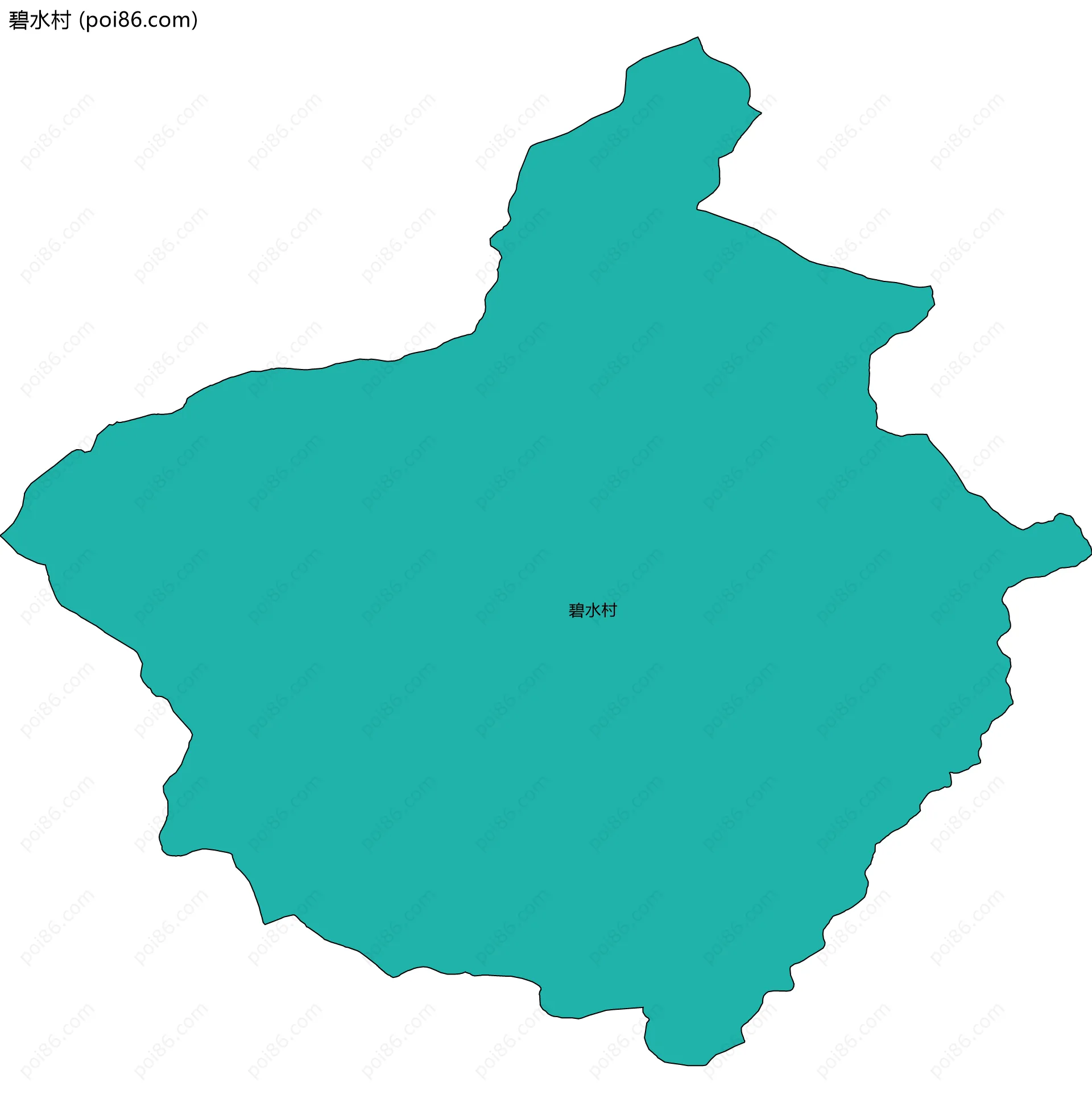 碧水村边界地图