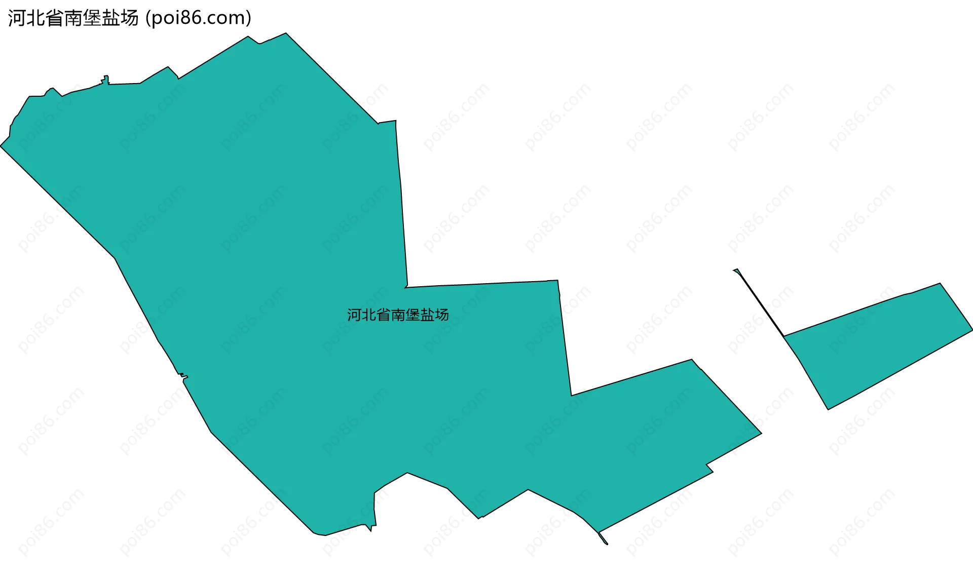 河北省南堡盐场边界地图