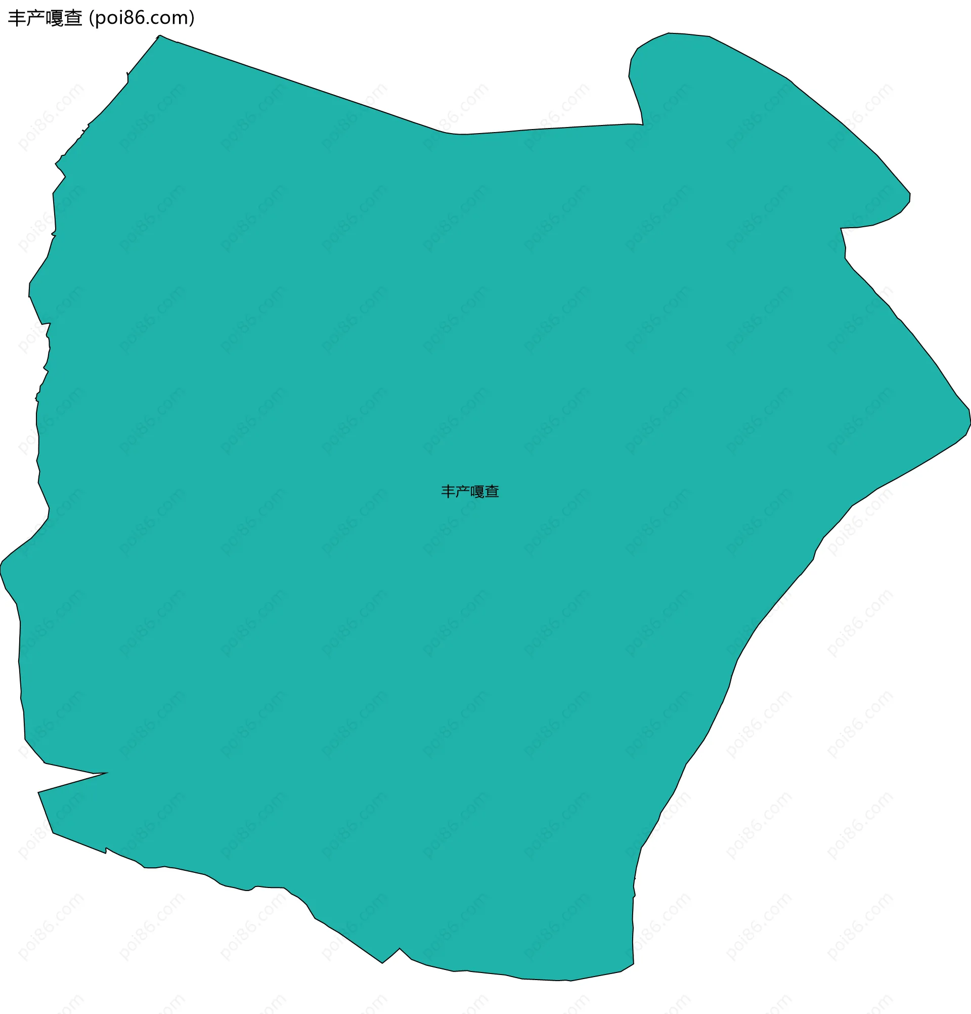 丰产嘎查边界地图