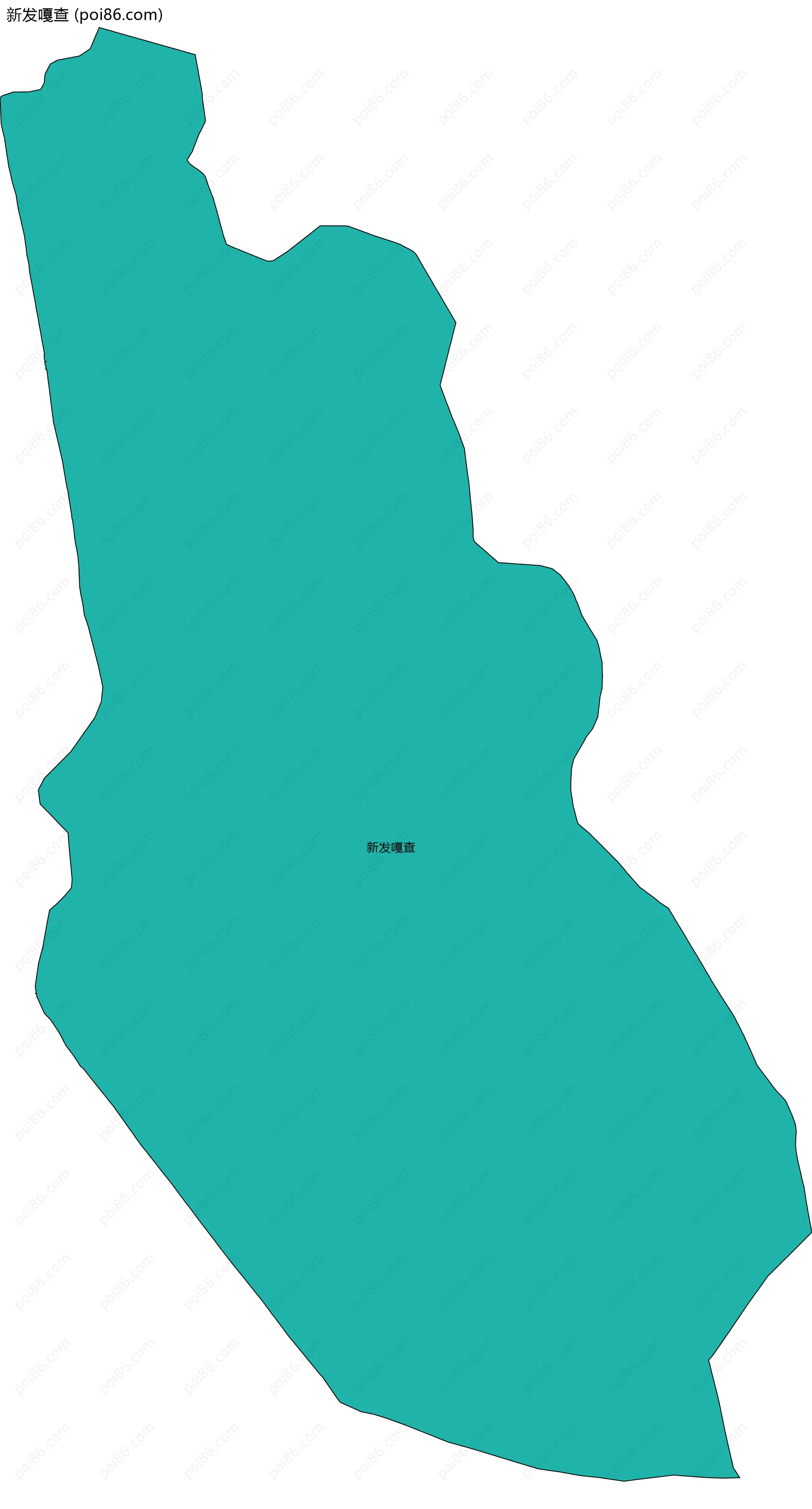 新发嘎查边界地图