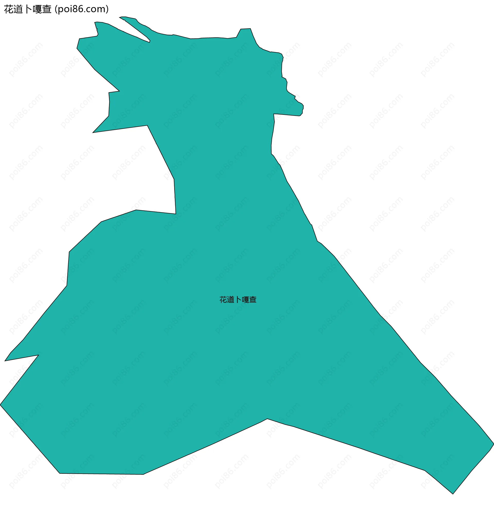 花道卜嘎查边界地图
