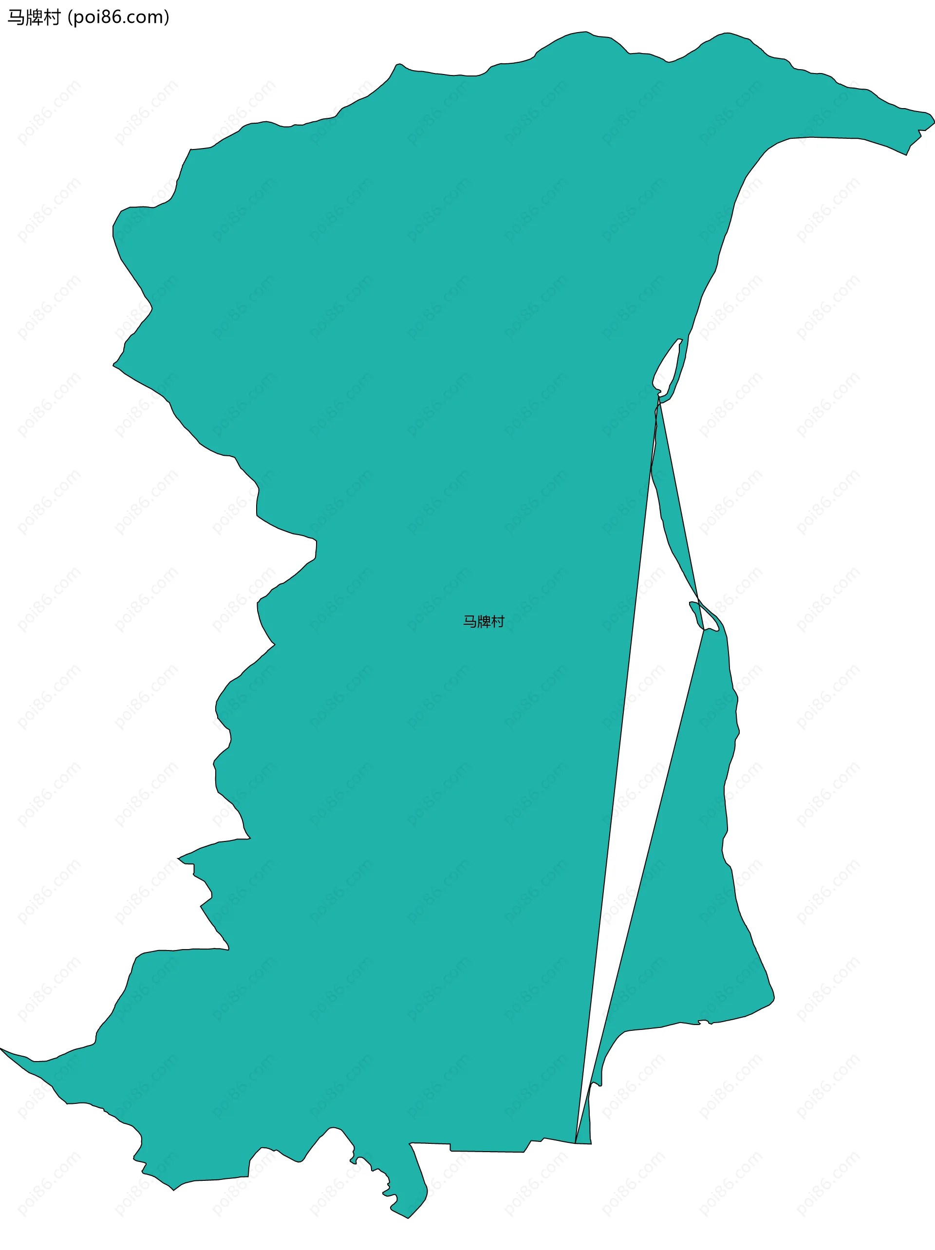 马牌村边界地图