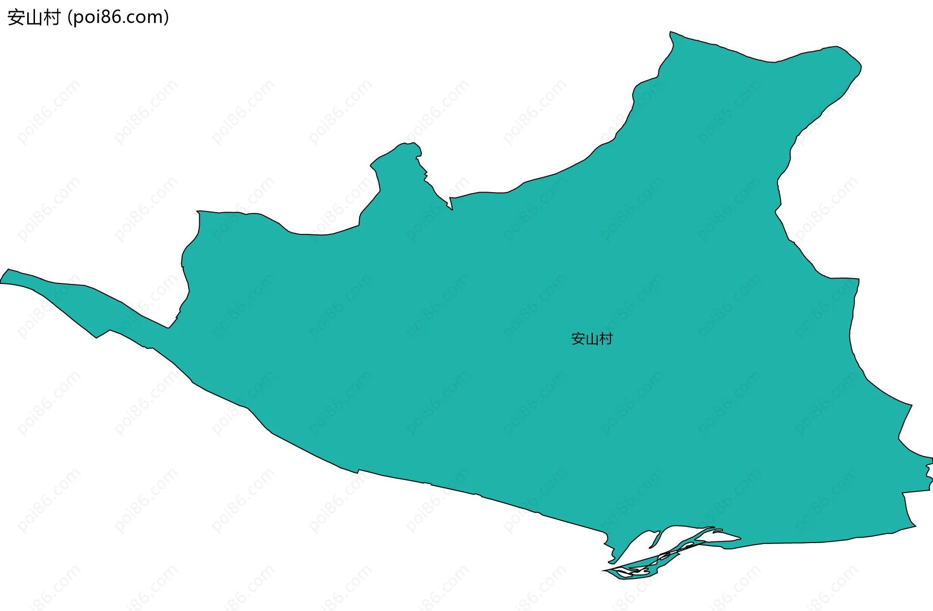 安山村边界地图