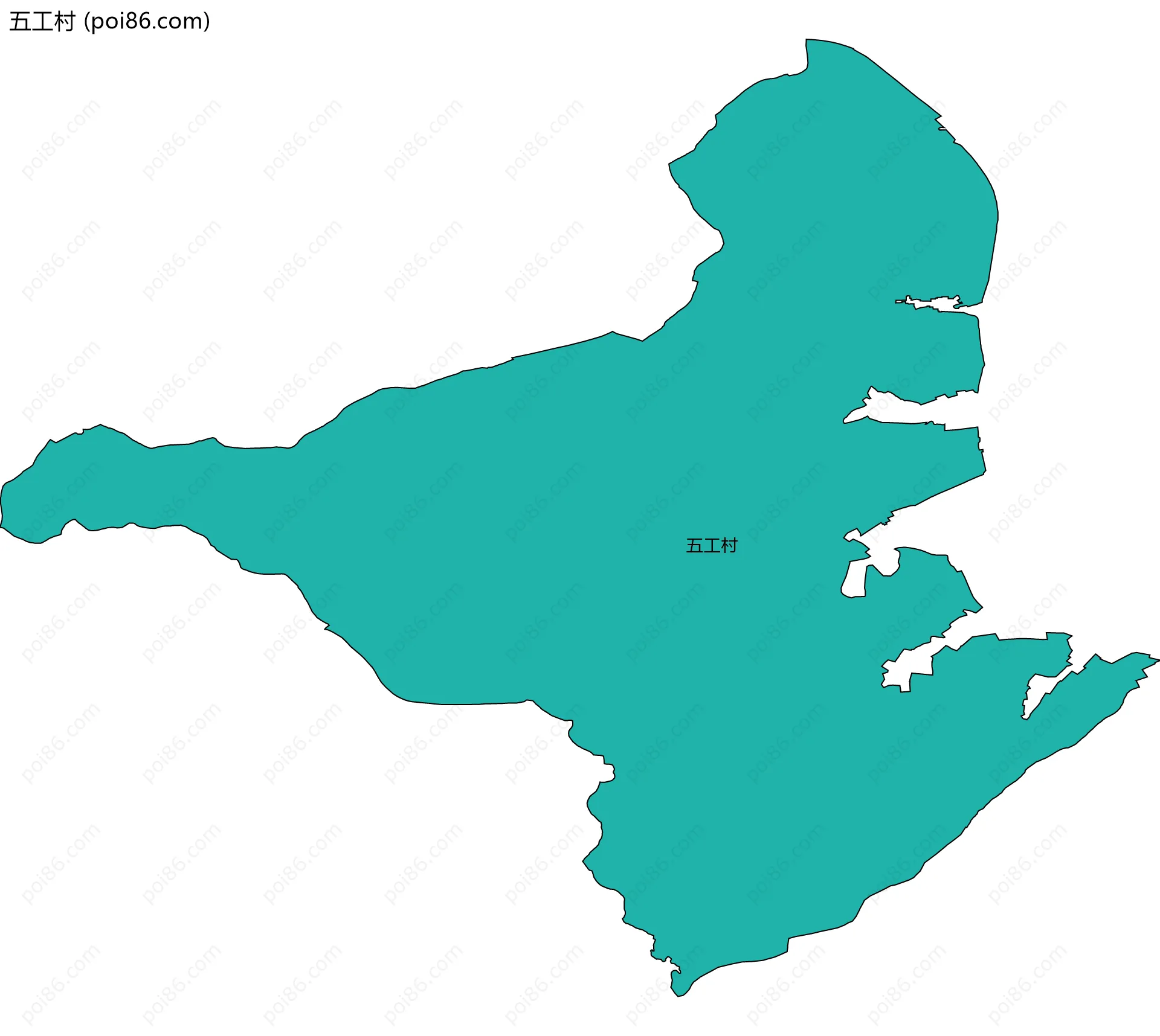 五工村边界地图