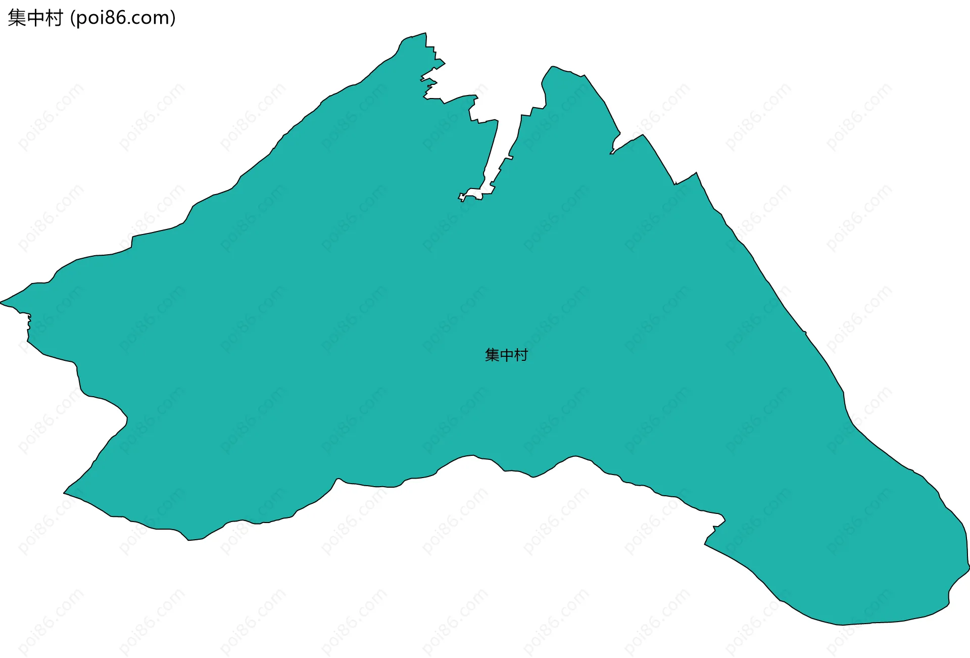 集中村边界地图