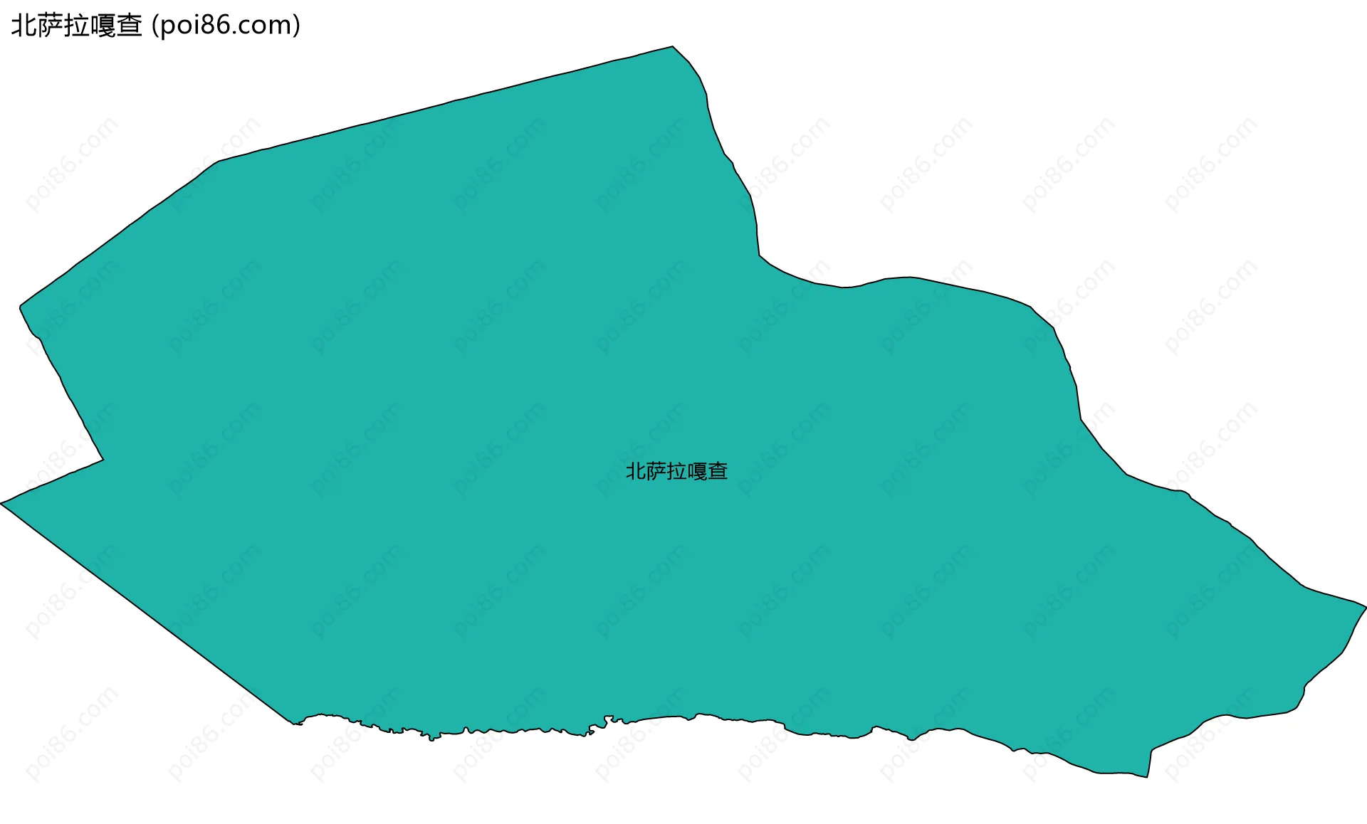 北萨拉嘎查边界地图