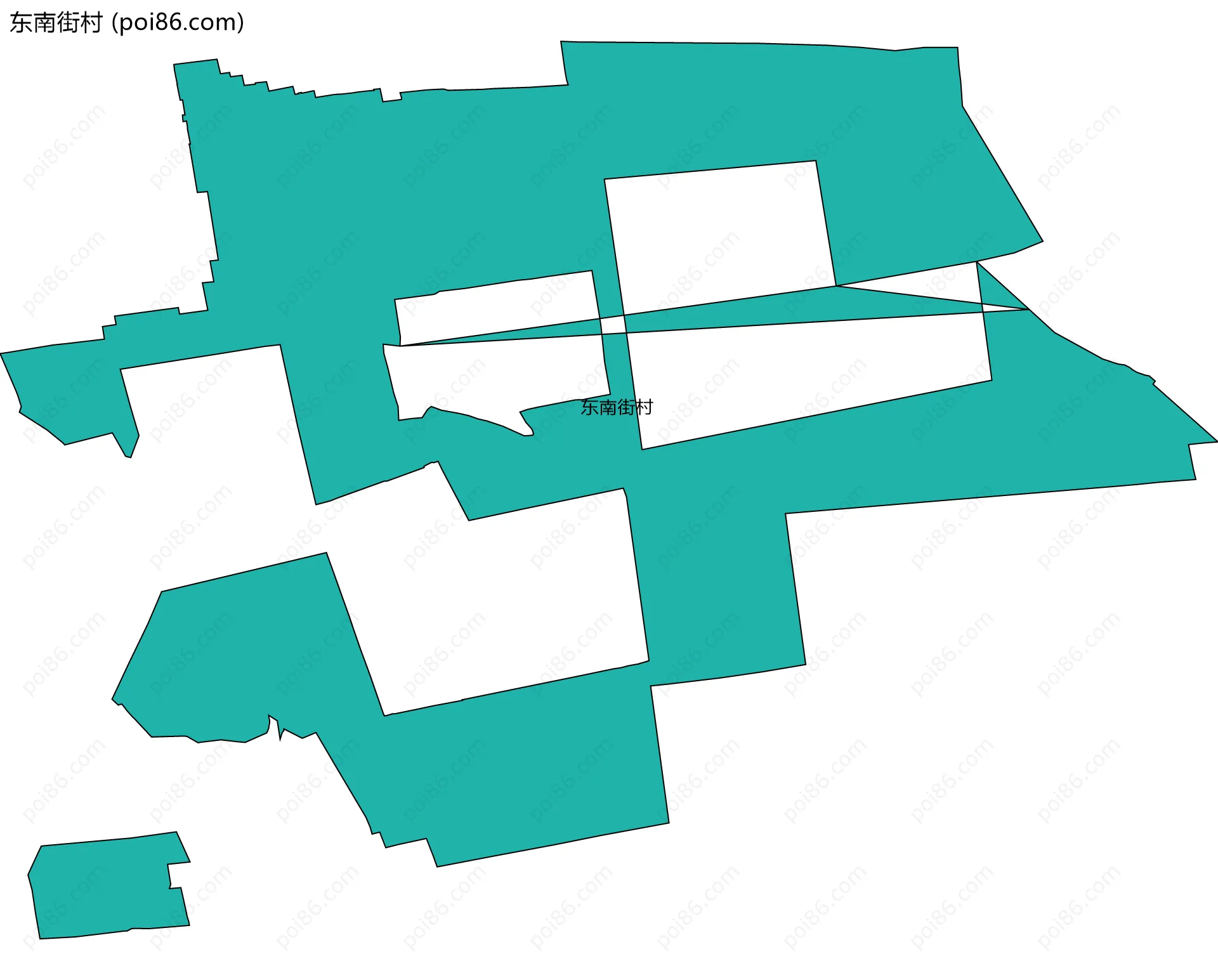 东南街村边界地图