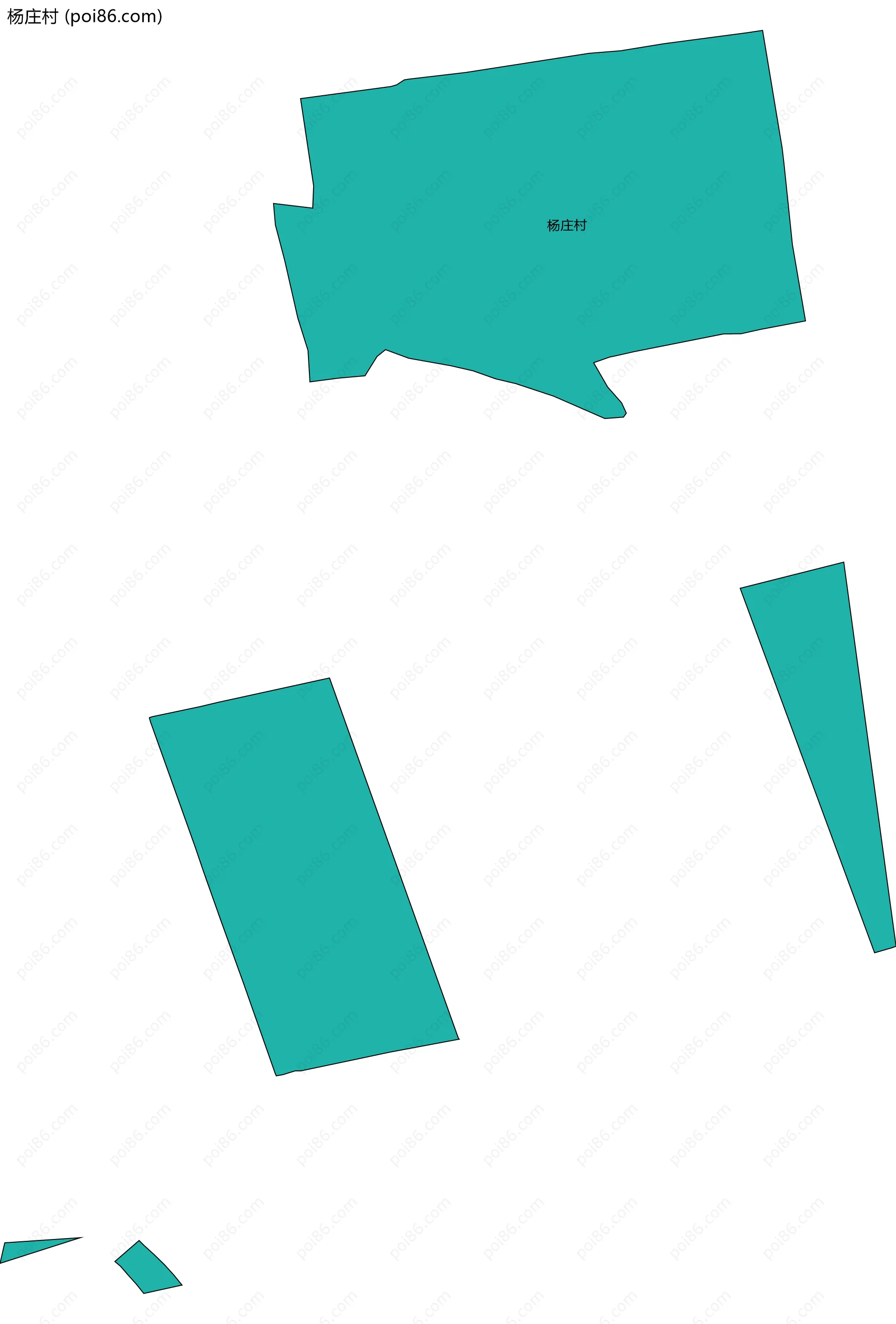 杨庄村边界地图