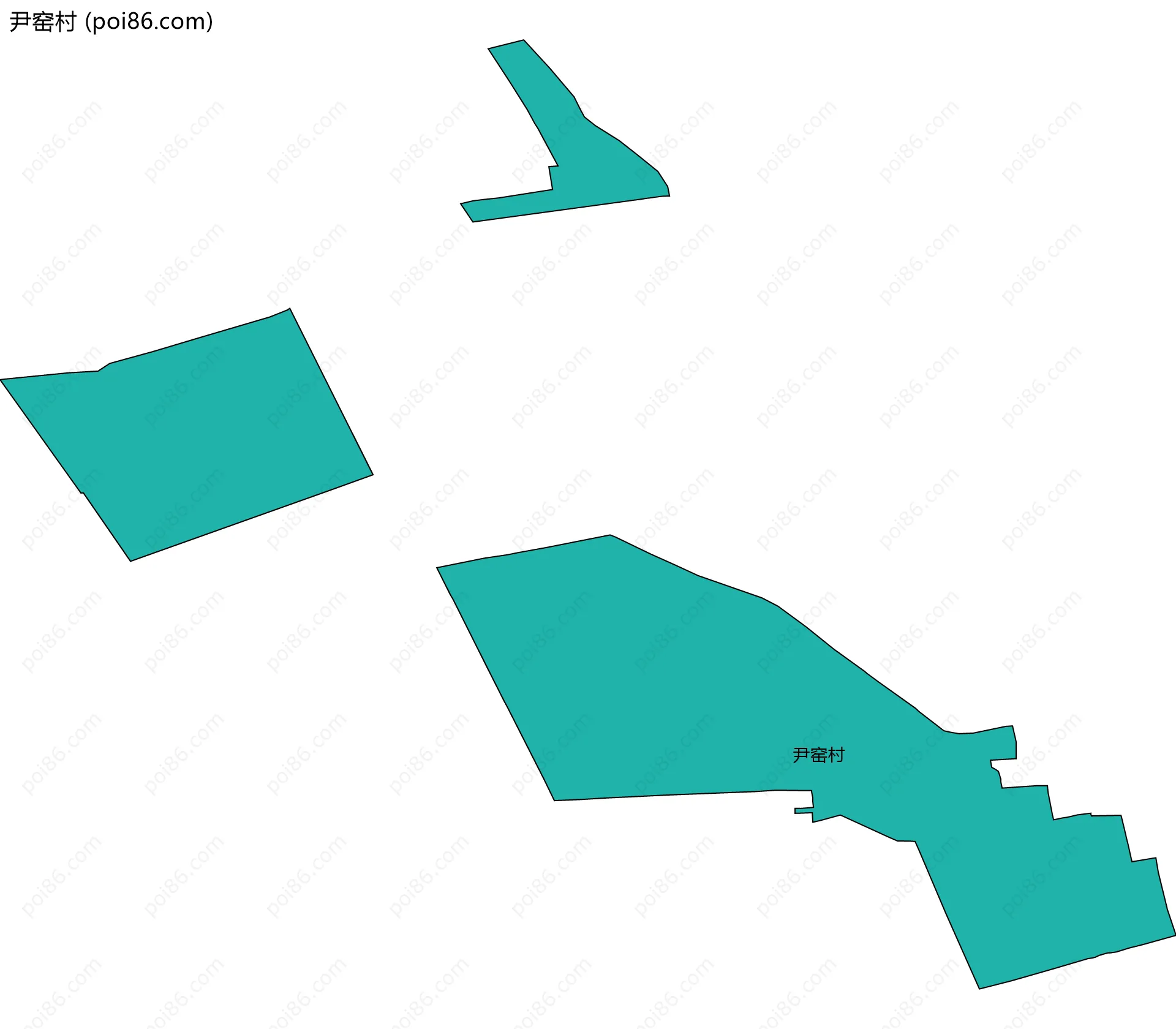 尹窑村边界地图