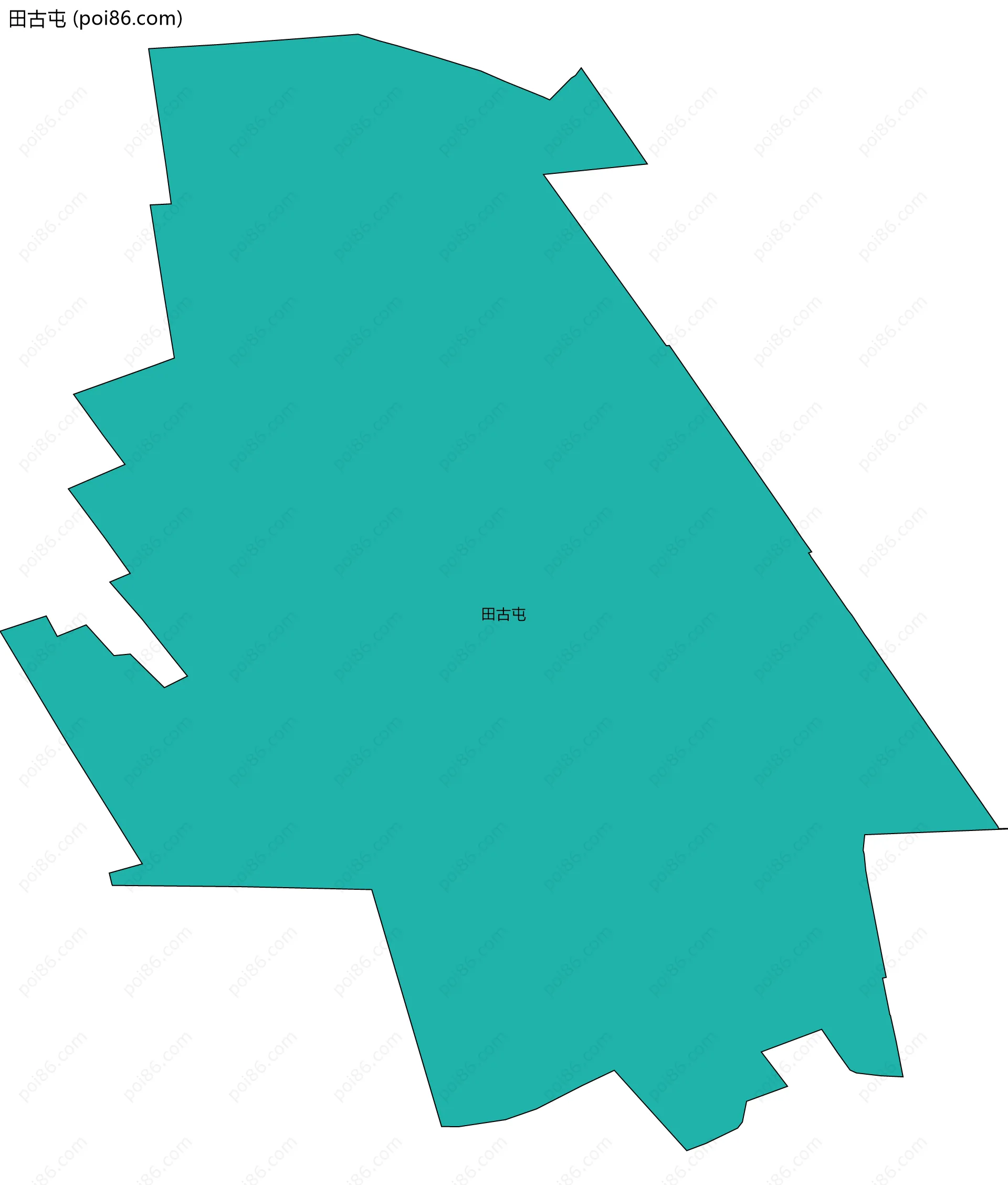 田古屯边界地图