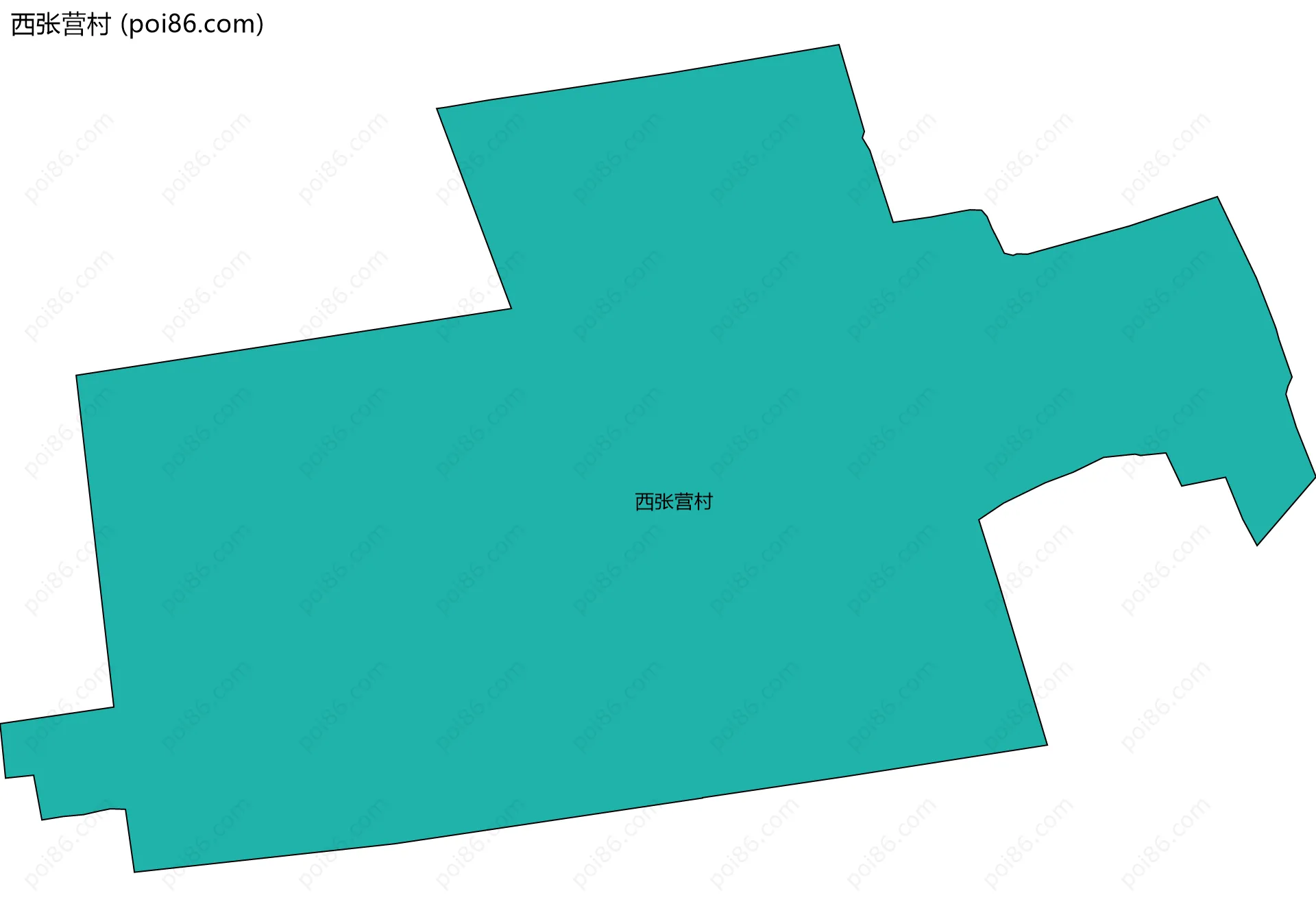 西张营村边界地图
