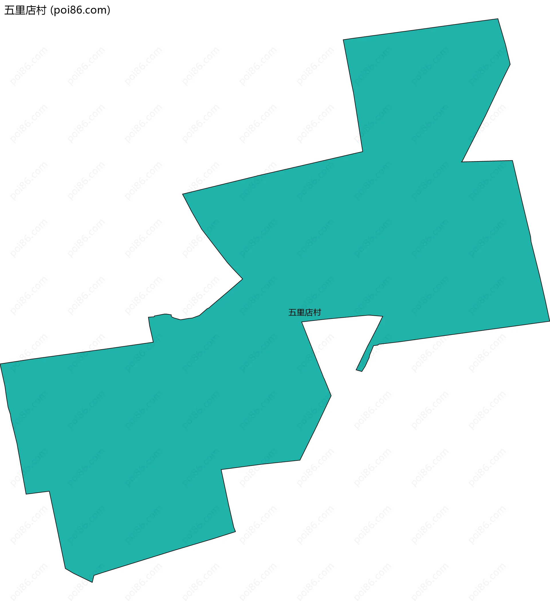 五里店村边界地图