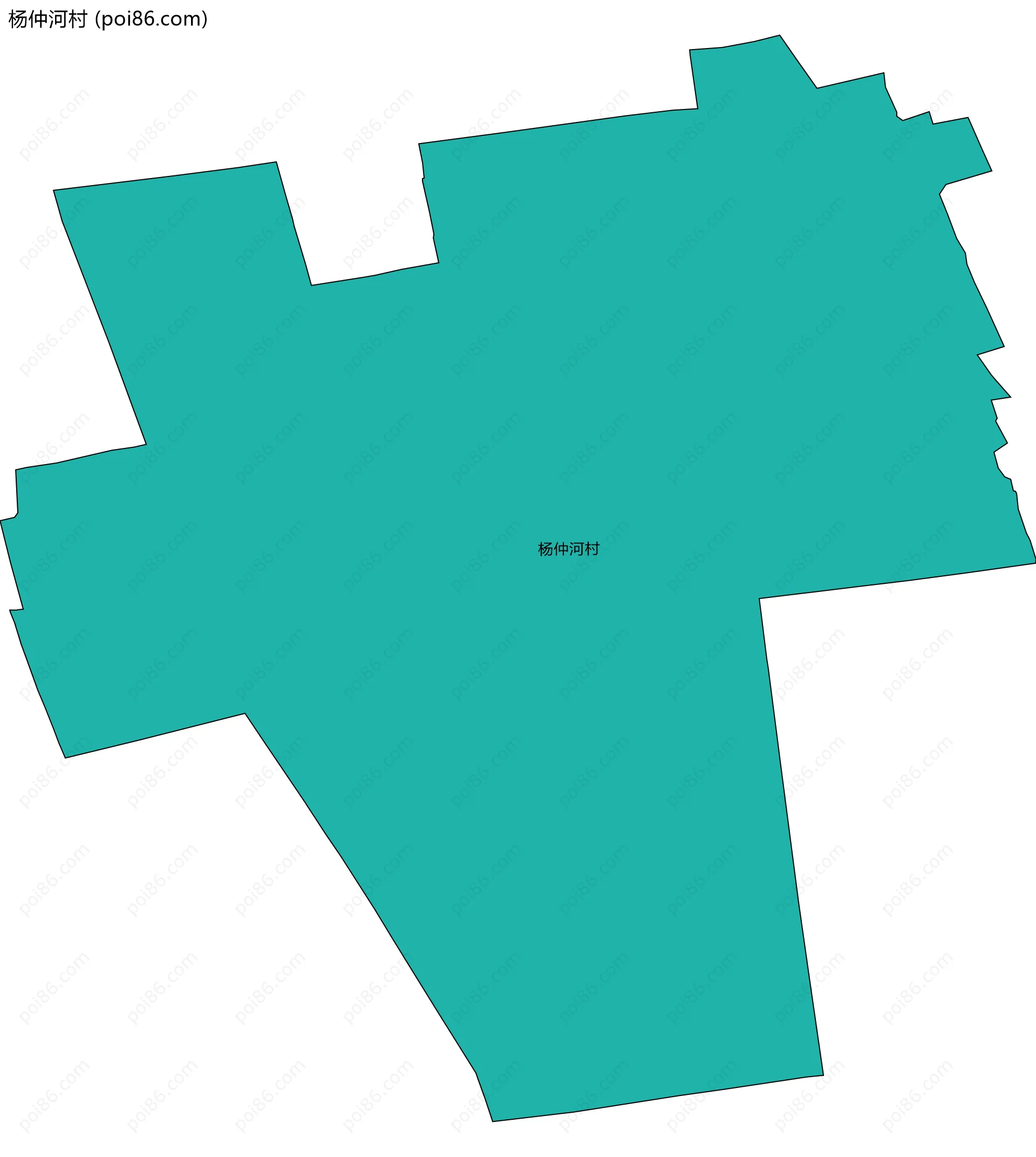 杨仲河村边界地图