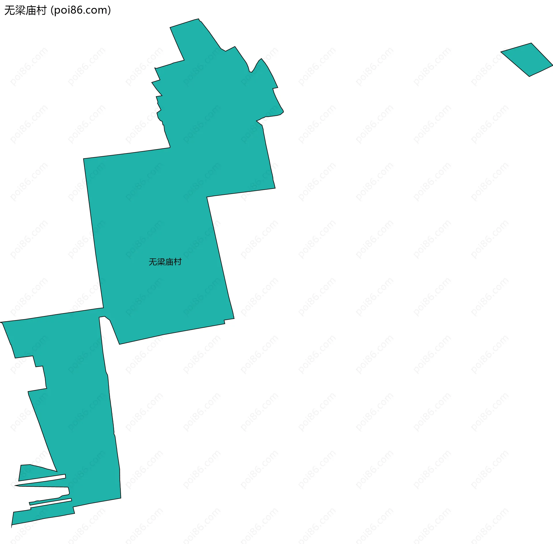 无梁庙村边界地图