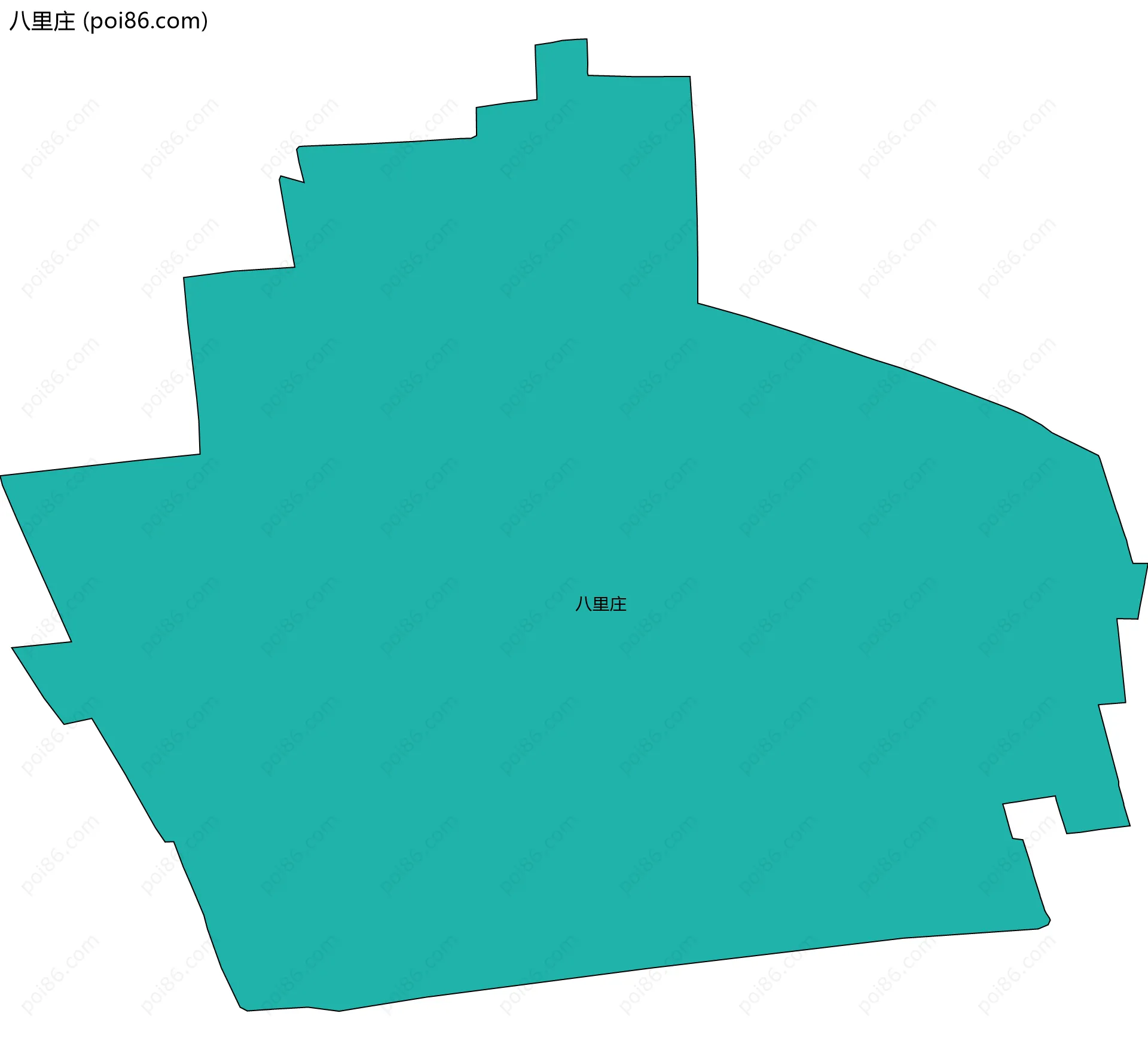 八里庄边界地图