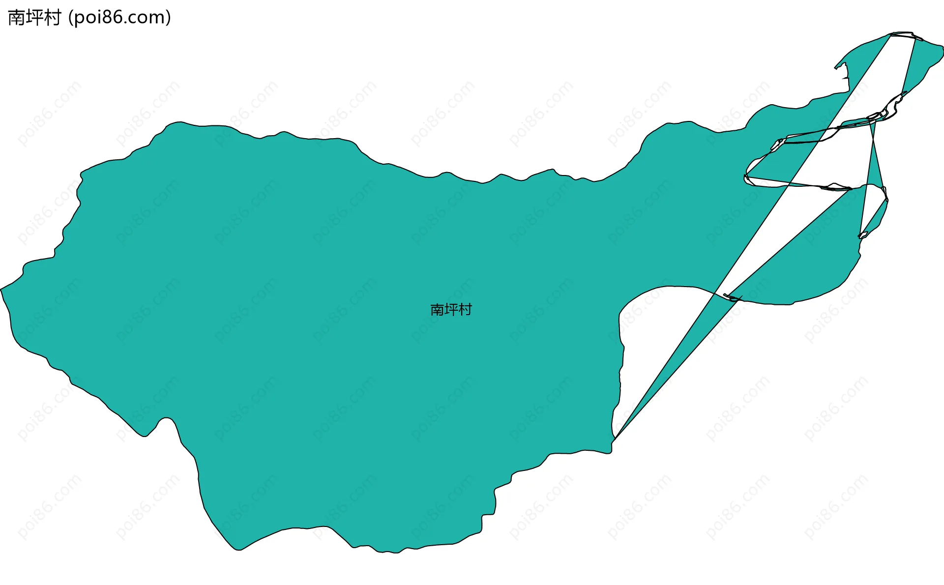 南坪村边界地图