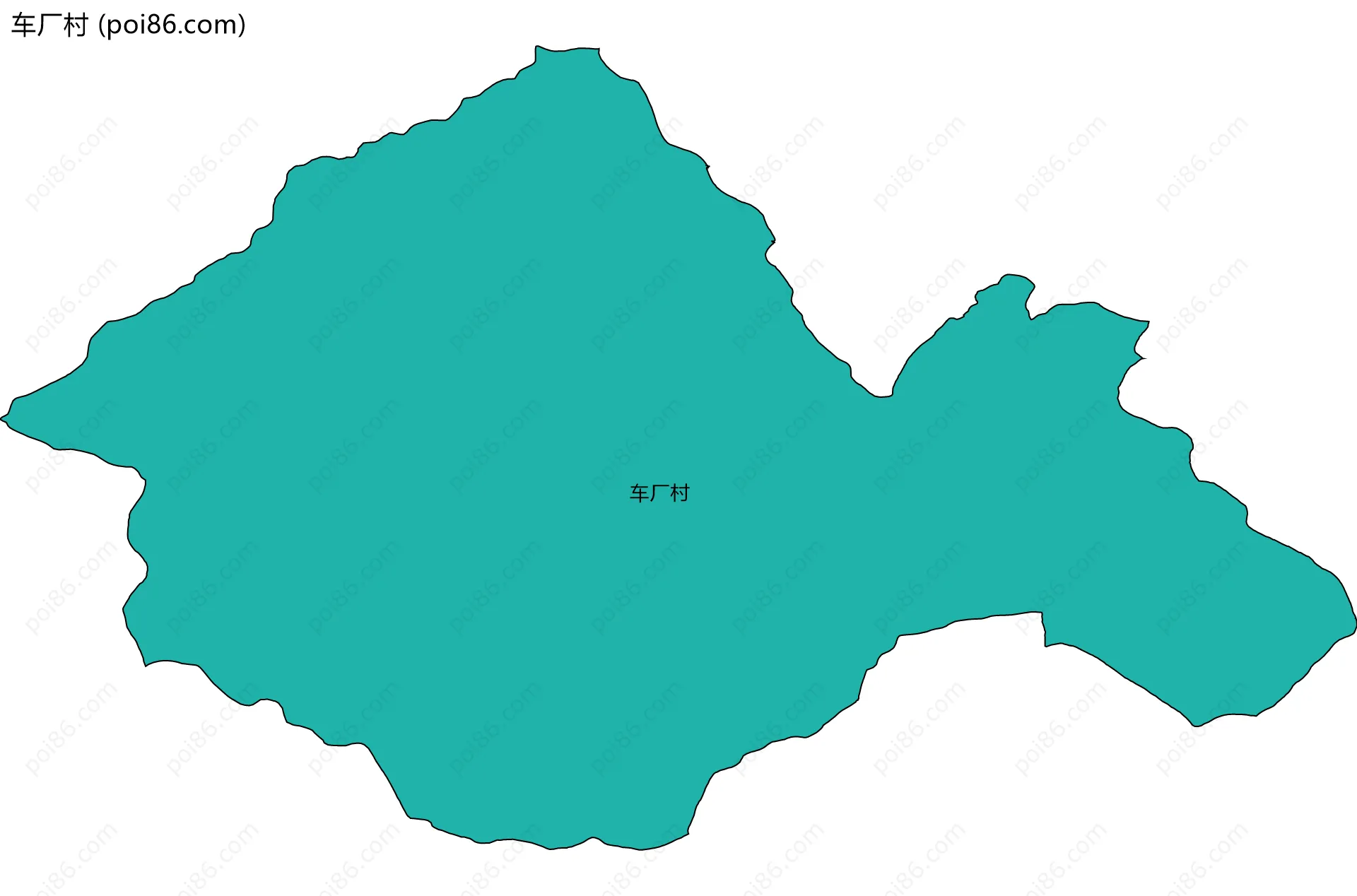 车厂村边界地图