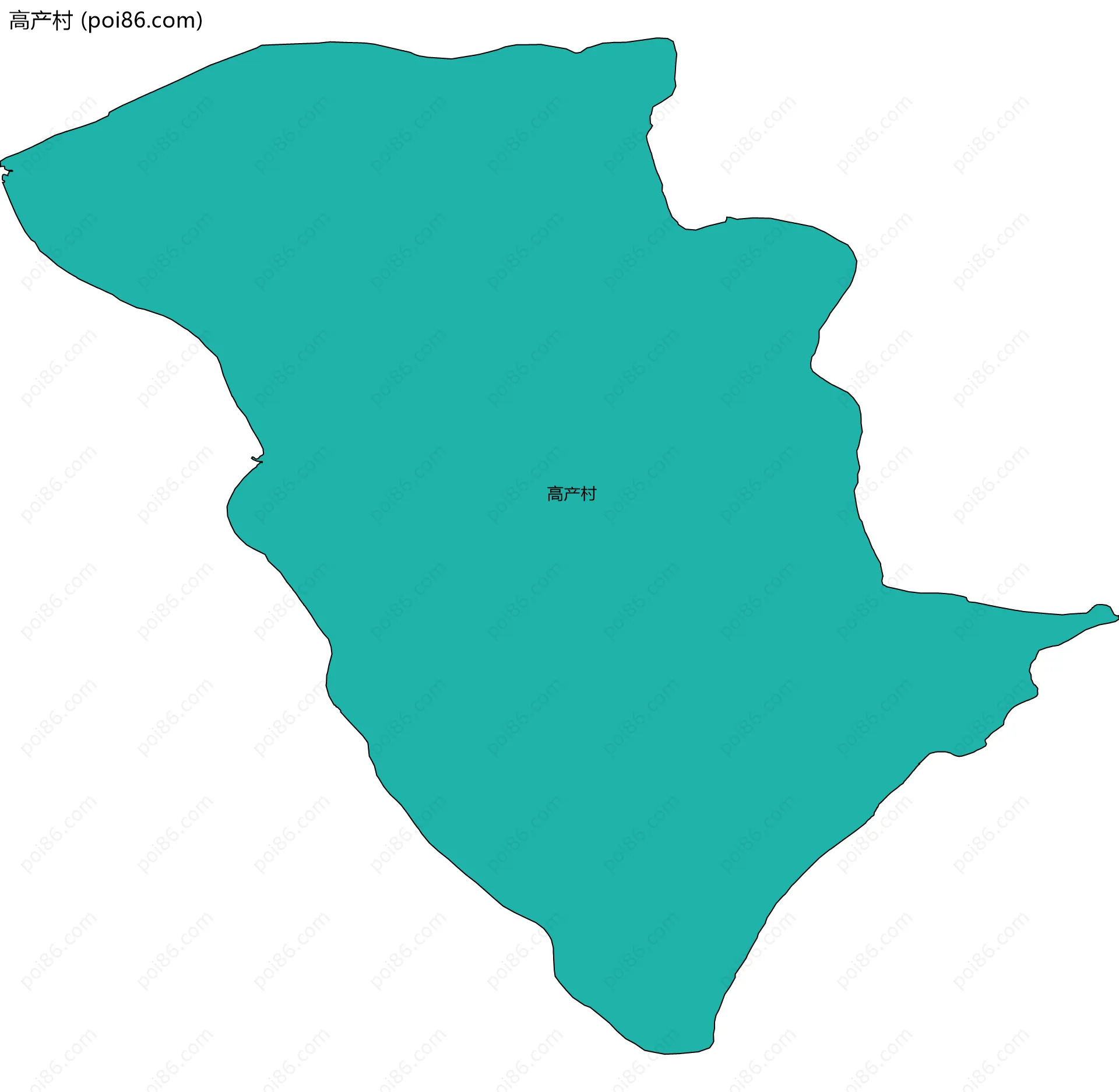 高产村边界地图